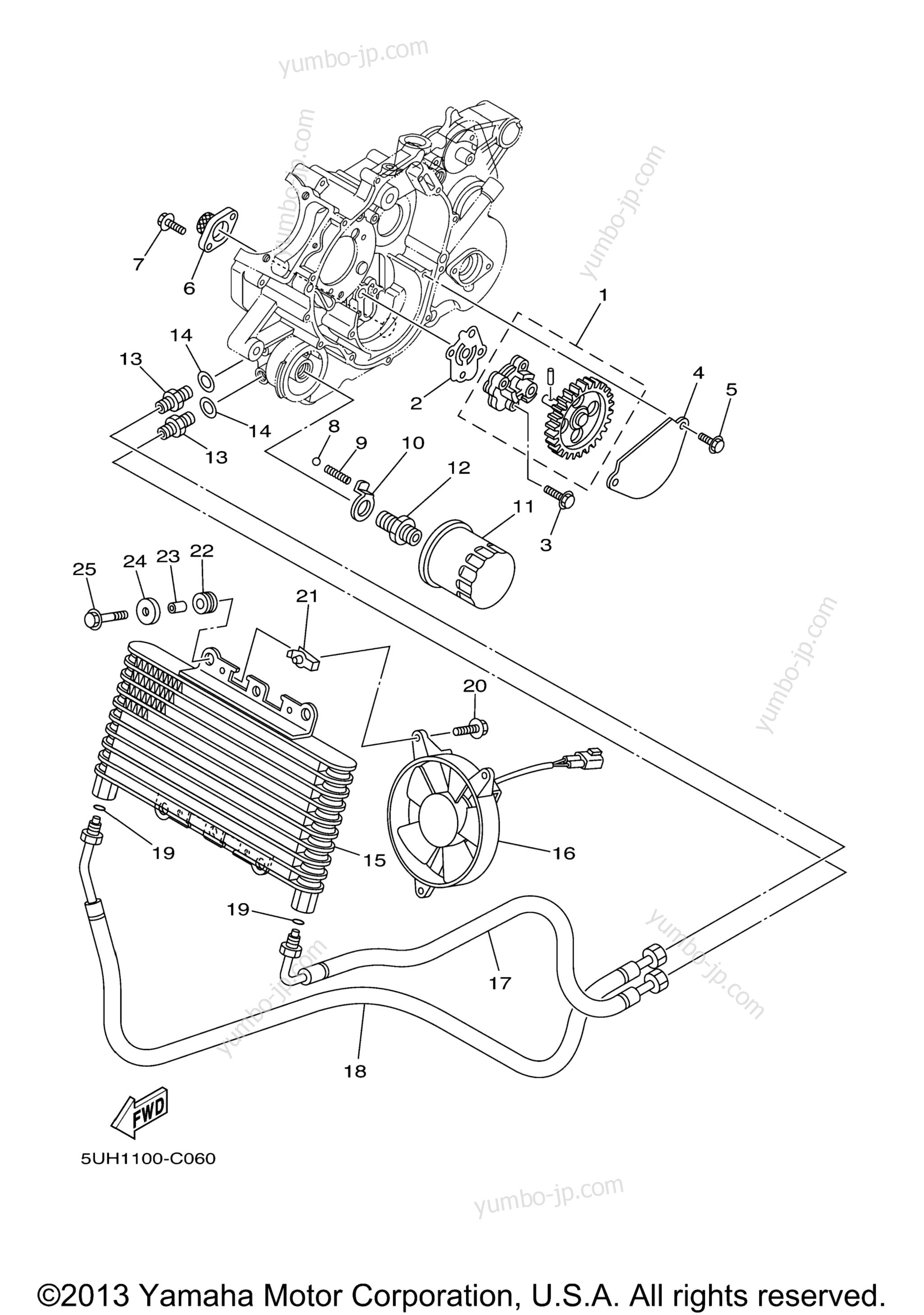 OIL PUMP for ATVs YAMAHA BRUIN 350 4WD HUNTER (YFM35FAHV) 2006 year