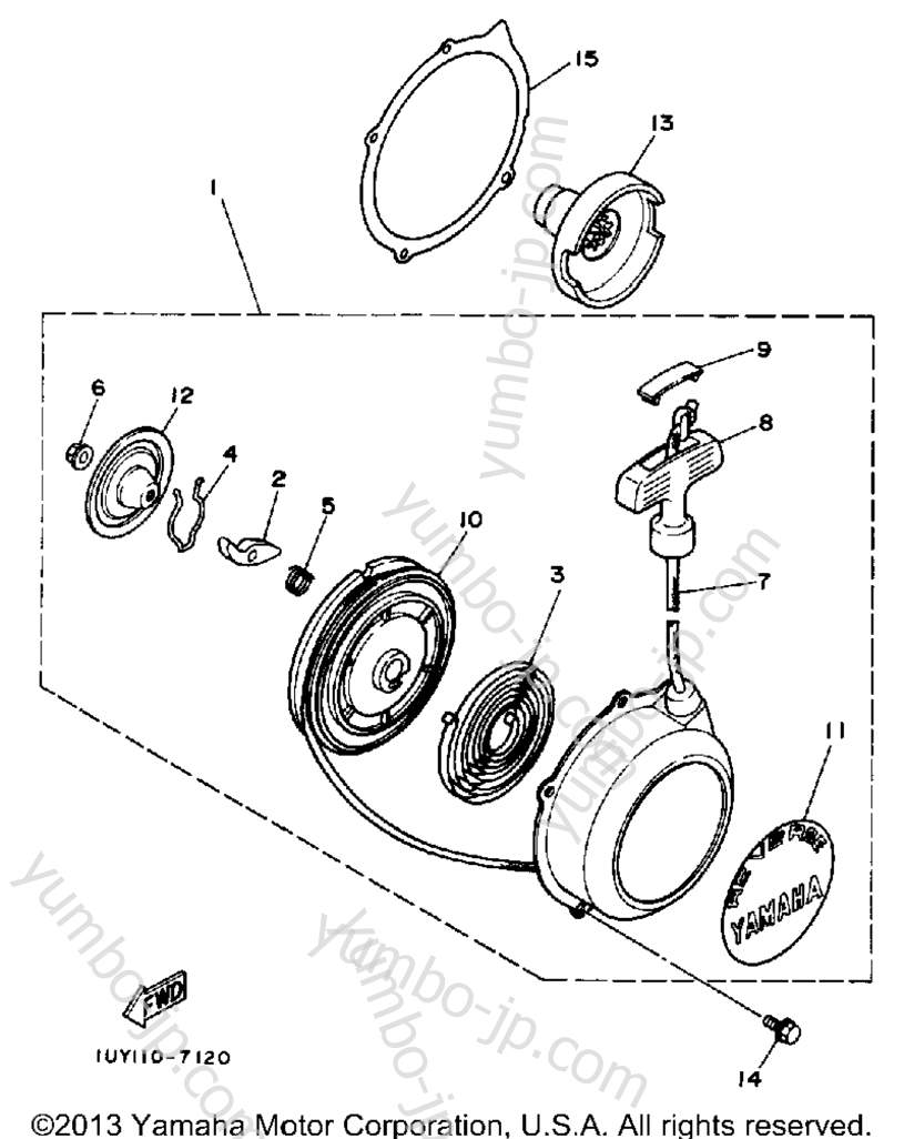 Starter Alternate Parts для квадроциклов YAMAHA WARRIOR (YFM350XW) 1989 г.