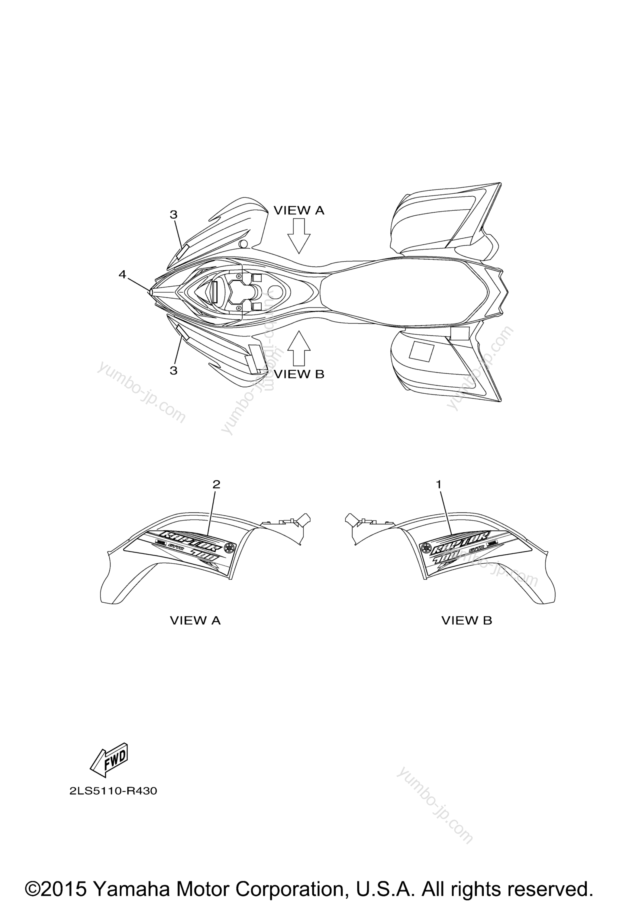 Graphics for ATVs YAMAHA RAPTOR 700 (YFM70RSBGL) 2016 year