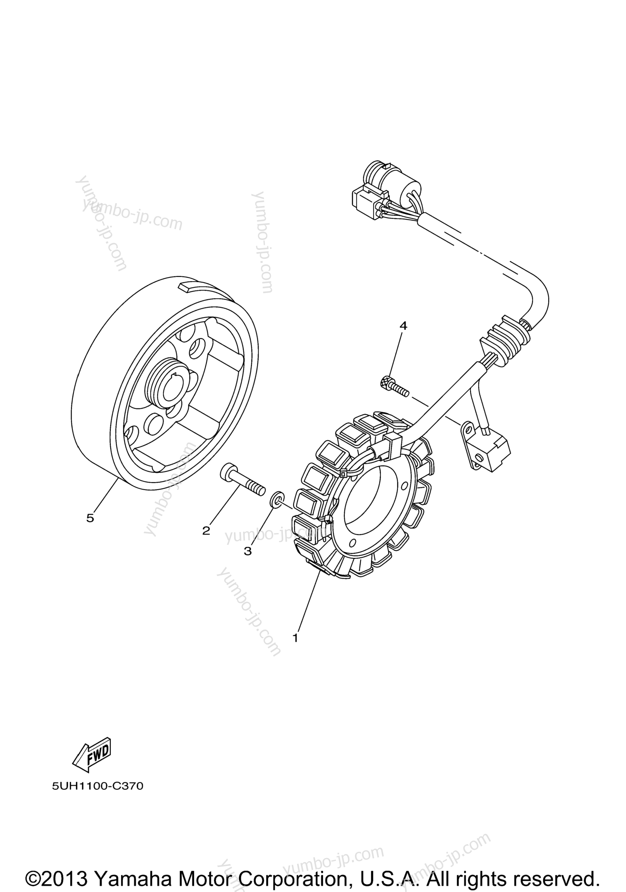 GENERATOR for ATVs YAMAHA GRIZZLY 350 IRS HUNTER (YFM35FGIHW) 2007 year