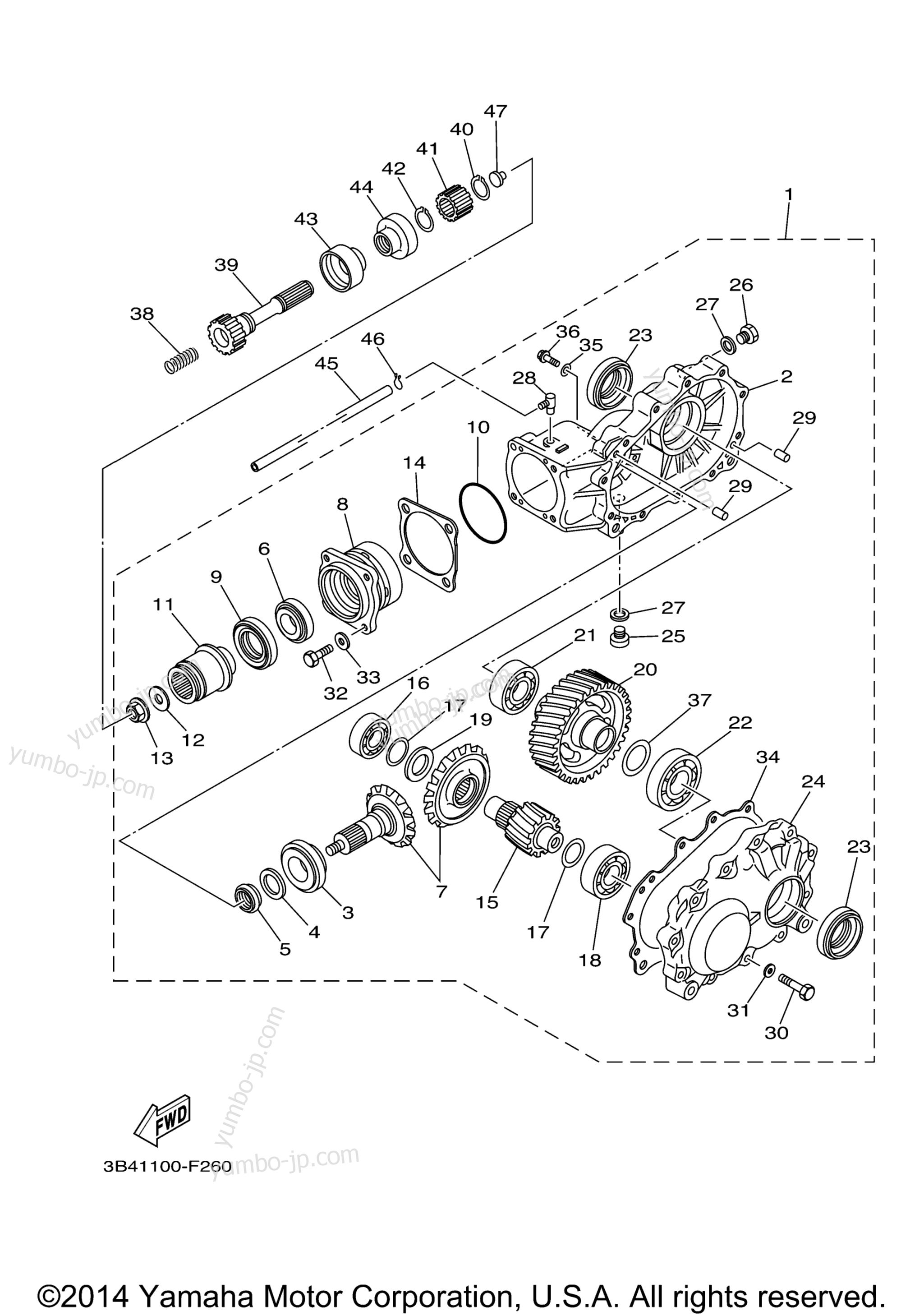 DRIVE SHAFT для квадроциклов YAMAHA GRIZZLY 700 EPS HUNTER (YFM7FGPHX) 2008 г.