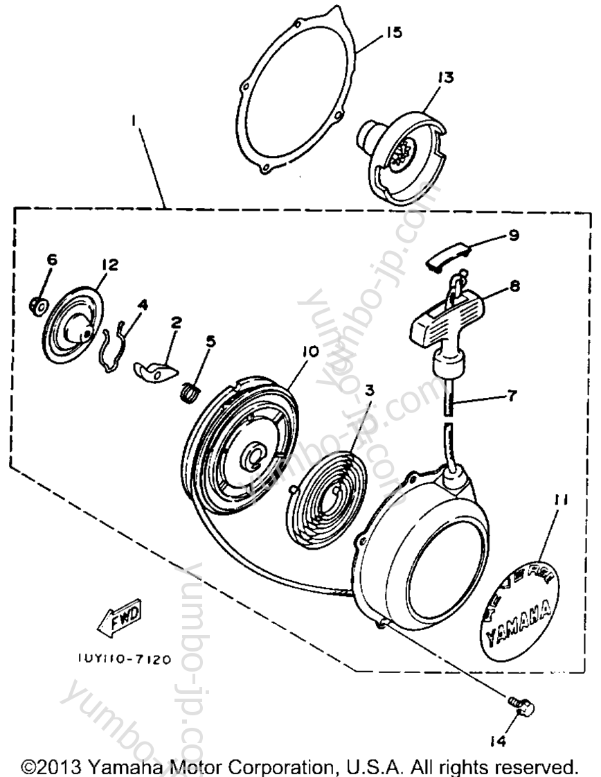 Starter (Alt - Parts) для квадроциклов YAMAHA WARRIOR (YFM350XE) 1993 г.