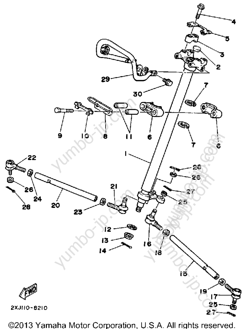 Steering для квадроциклов YAMAHA BLASTER (YFS200B) 1991 г.