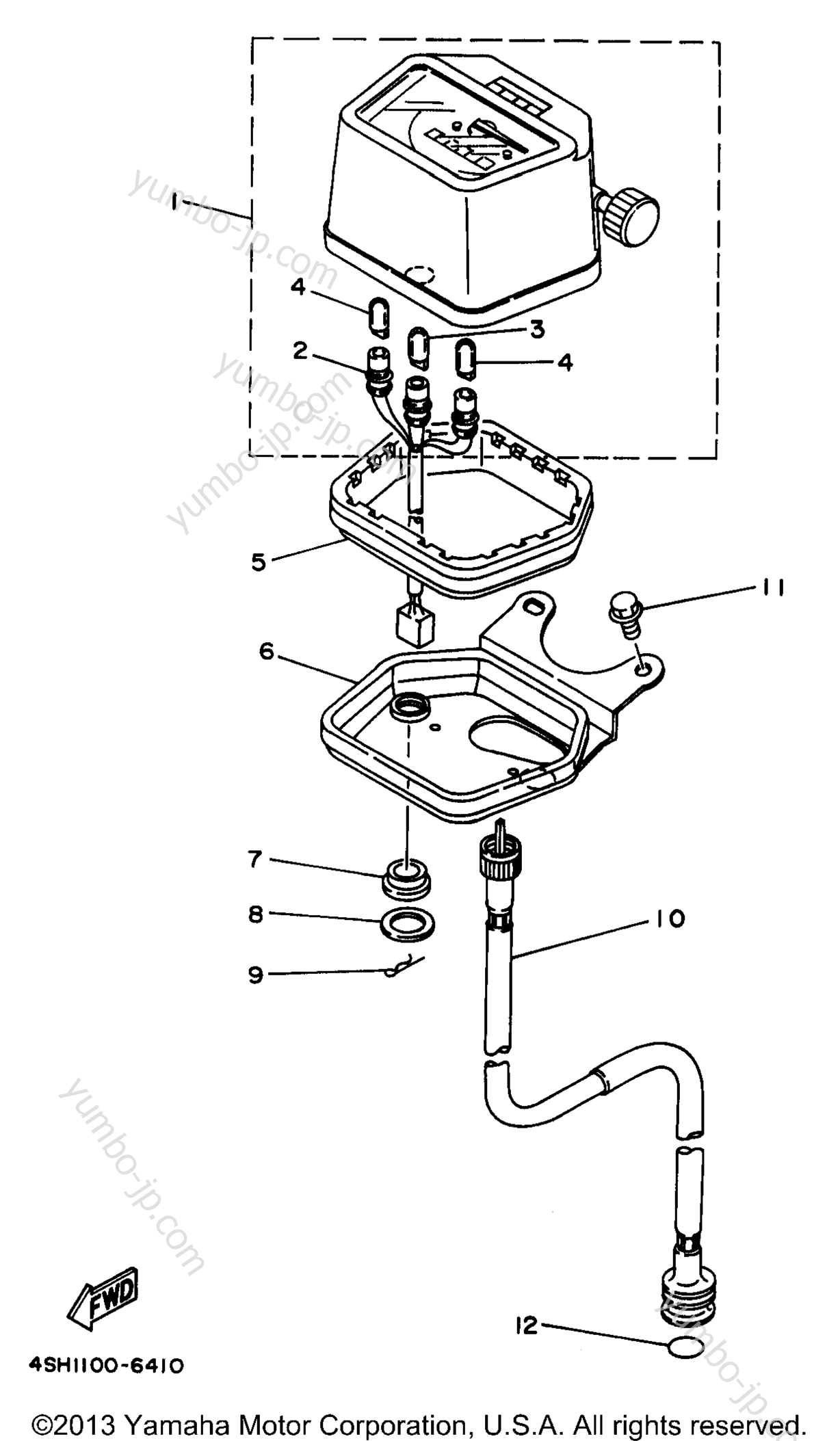 Измерительные приборы для квадроциклов YAMAHA KODIAK 4WD (YFM400FWK) 1998 г.