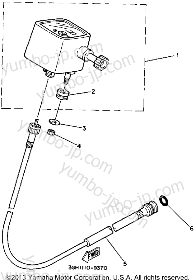 Измерительные приборы для квадроциклов YAMAHA MOTO-4 (YFM250B) 1991 г.
