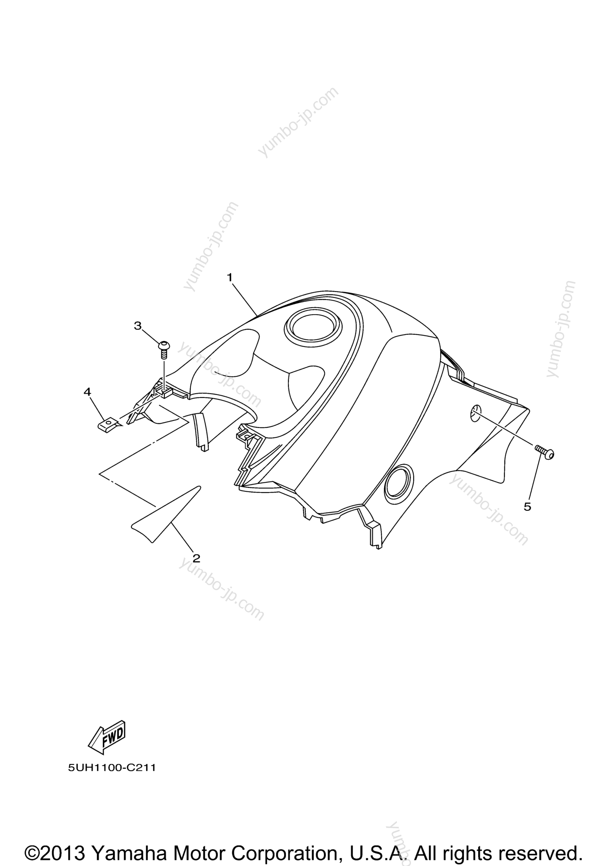 SIDE COVER для квадроциклов YAMAHA GRIZZLY 350 4WD HUNTER (YFM35FGHB) 2012 г.