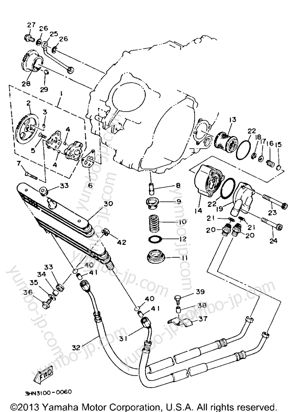 Масляный насос для квадроциклов YAMAHA BIG BEAR 4WD (YFM350FWB_) 1991 г.