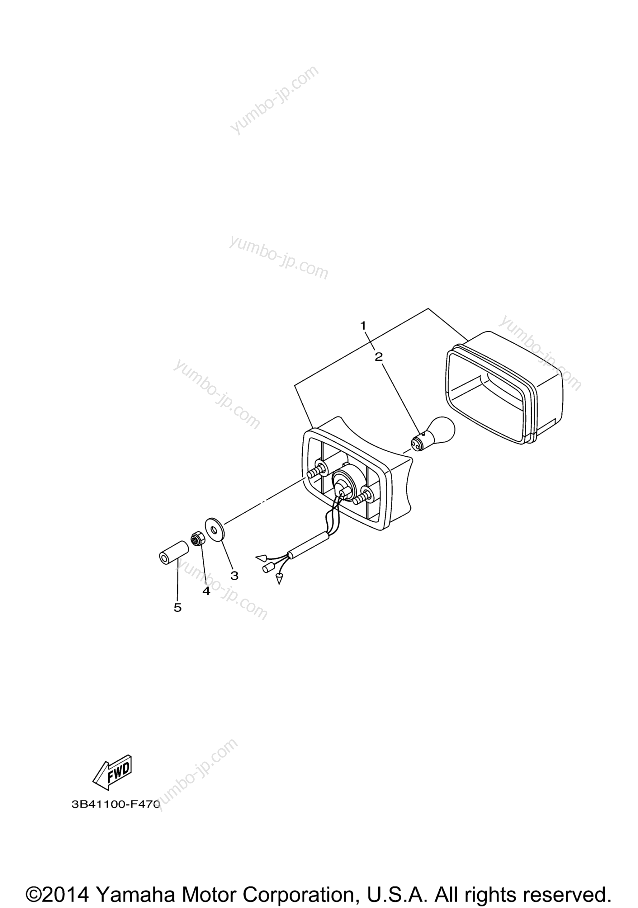 TAILLIGHT for ATVs YAMAHA GRIZZLY 700 SPECIAL EDITION (YFM7FGPSPX) 2008 year