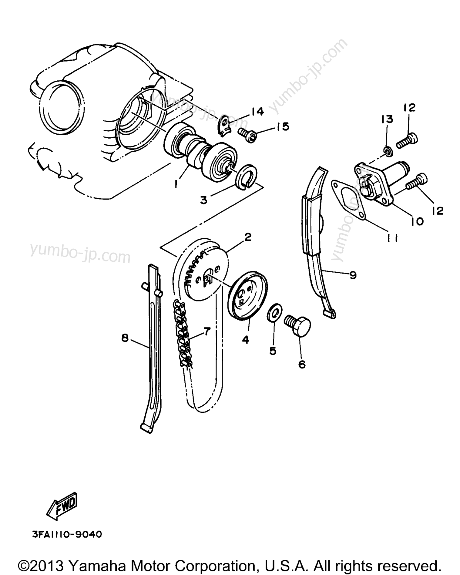 Camshaft Chain для квадроциклов YAMAHA BREEZE (YFA1K) 1998 г.