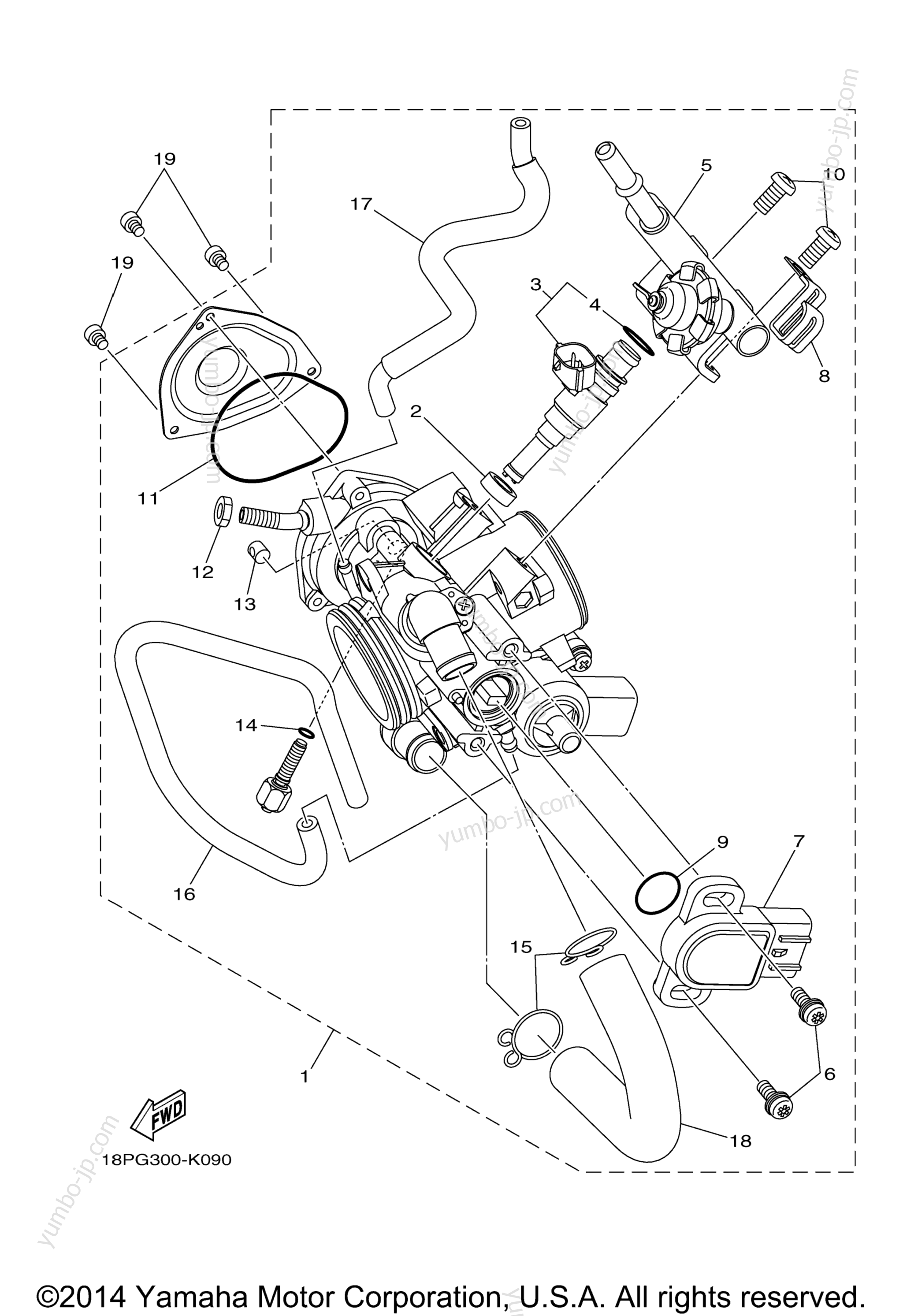 Throttle Body Assy 1 для квадроциклов YAMAHA YFZ450R SPECIAL EDITION (YFZ450RSSE) 2014 г.