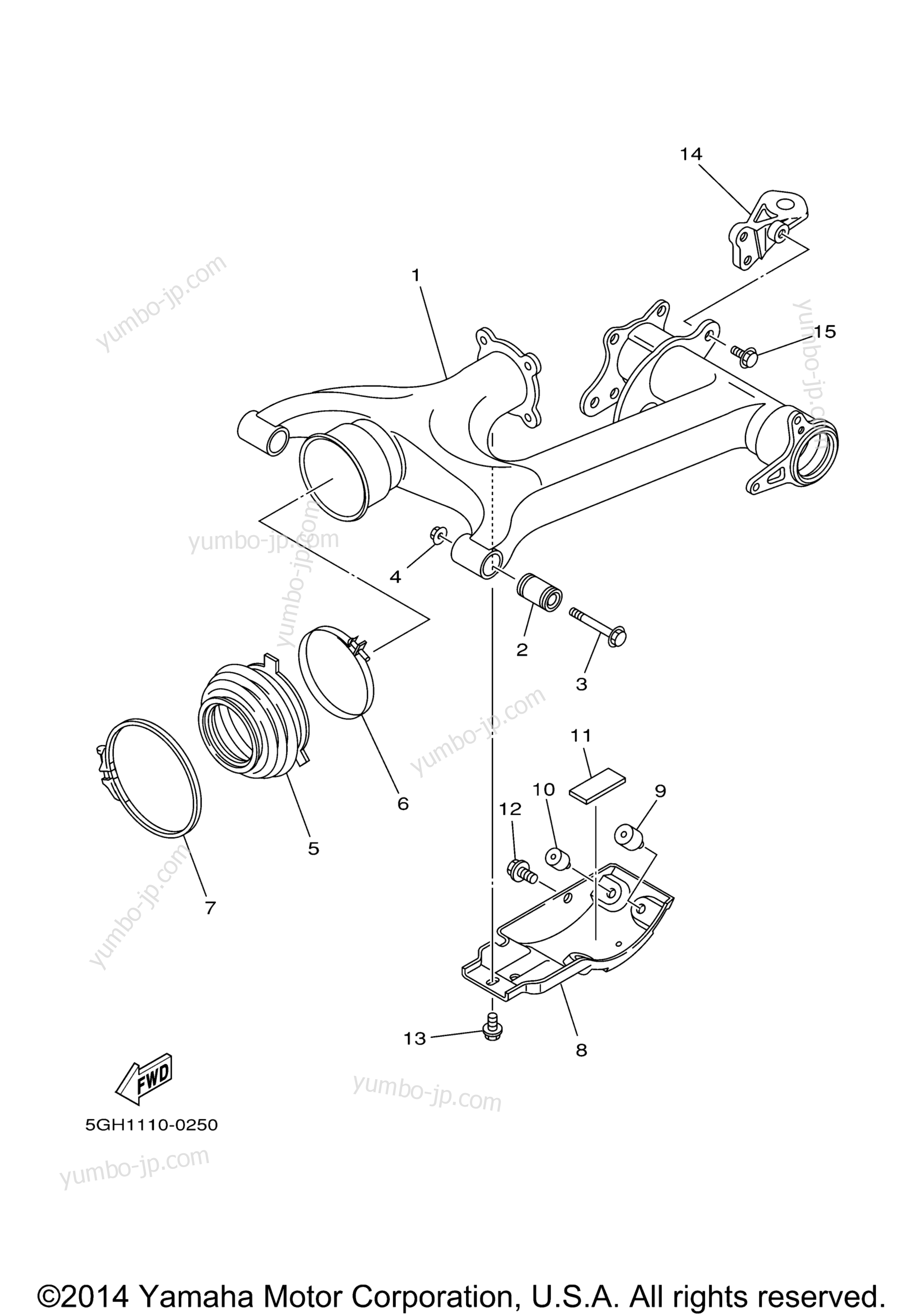 REAR ARM для квадроциклов YAMAHA KODIAK 4WD HUNTER (YFM400FAHN) 2001 г.
