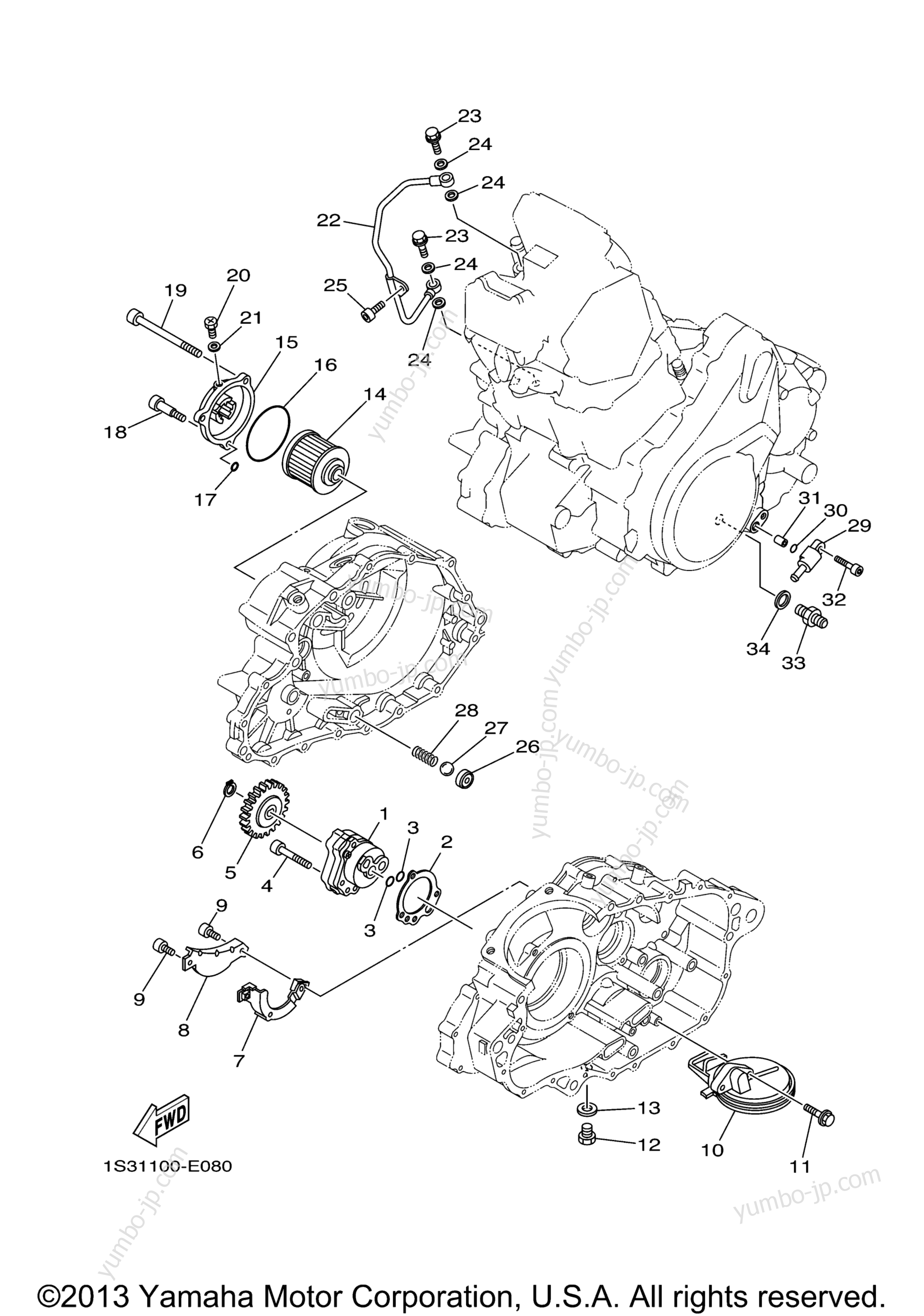 OIL PUMP for ATVs YAMAHA RAPTOR 700 SPECIAL EDITION (YFM70RSEY) 2009 year