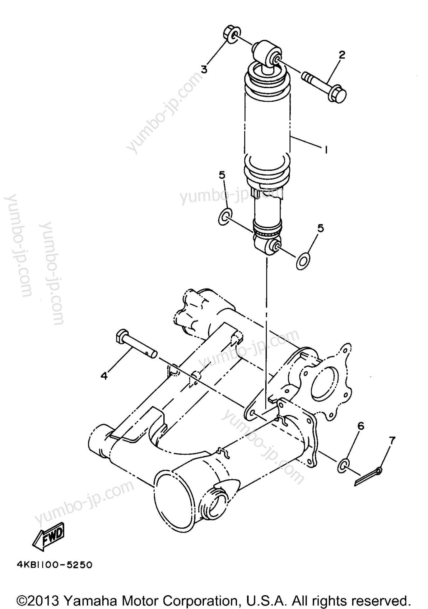 Rear Suspension для квадроциклов YAMAHA WOLVERIINE (YFM35FXJ_M) 1997 г.