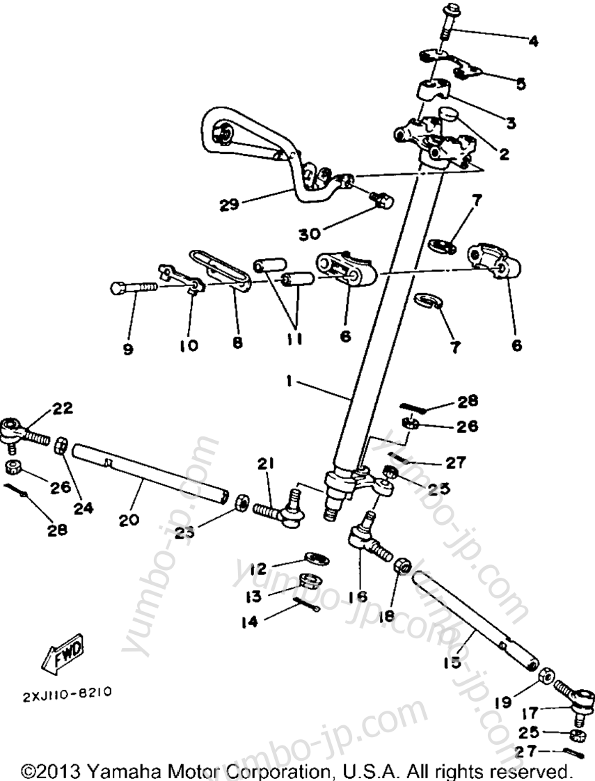 Steering для квадроциклов YAMAHA BLASTER (YFS200D) 1992 г.