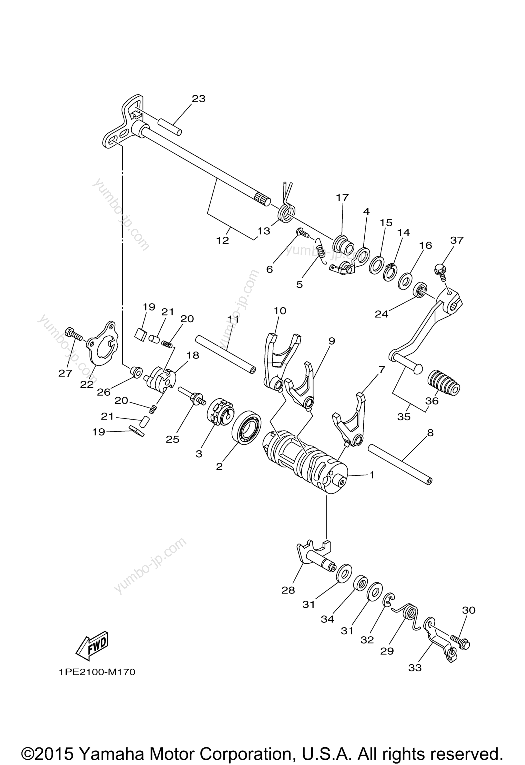 Shift Cam Fork для квадроциклов YAMAHA RAPTOR 700 (YFM70RSBGL) 2016 г.