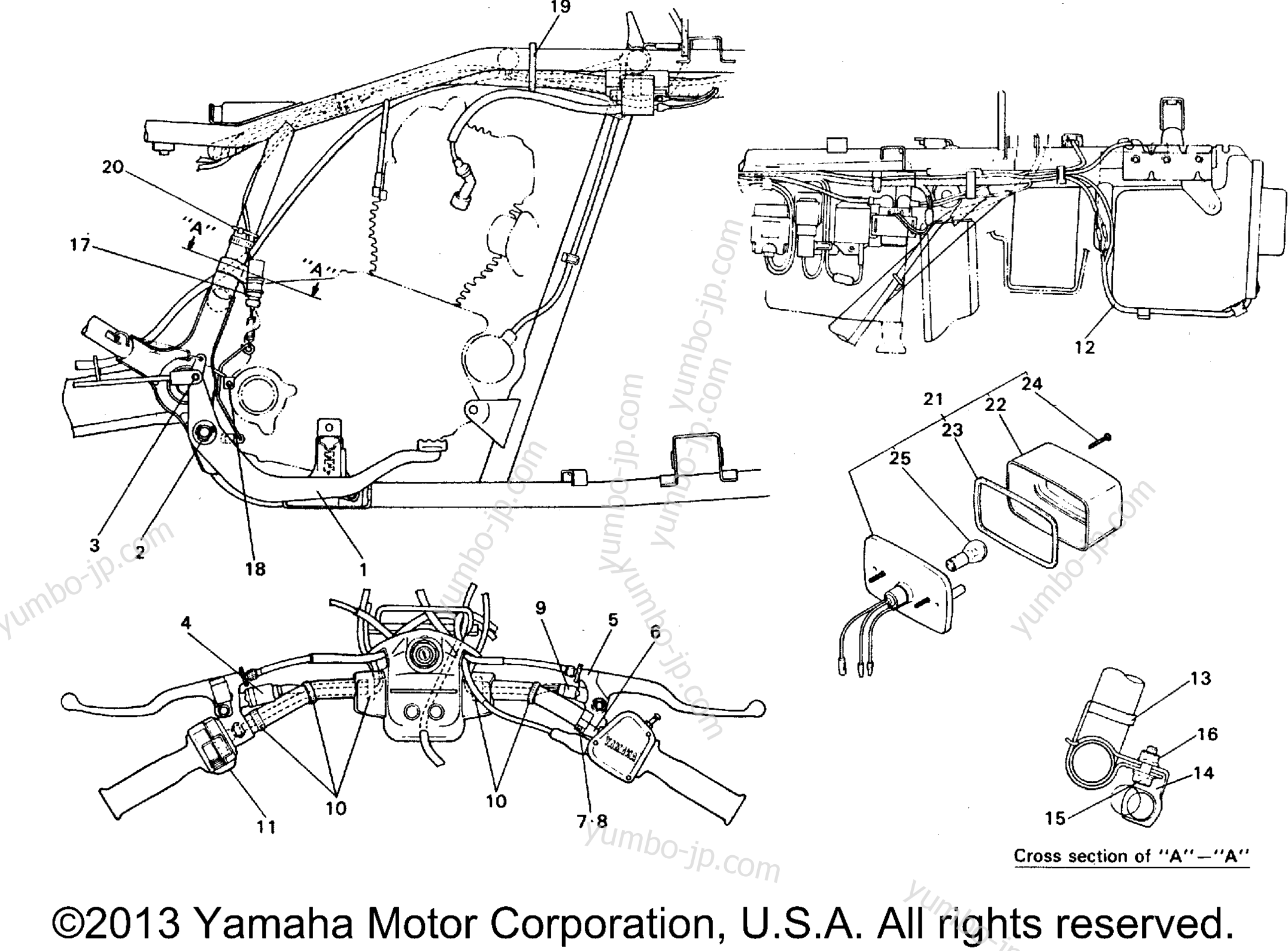 (Taillight Kit) Maine & New Hampshire Only for ATVs YAMAHA TIMBERWOLF 2WD (YFB250G_MN) 1995 year
