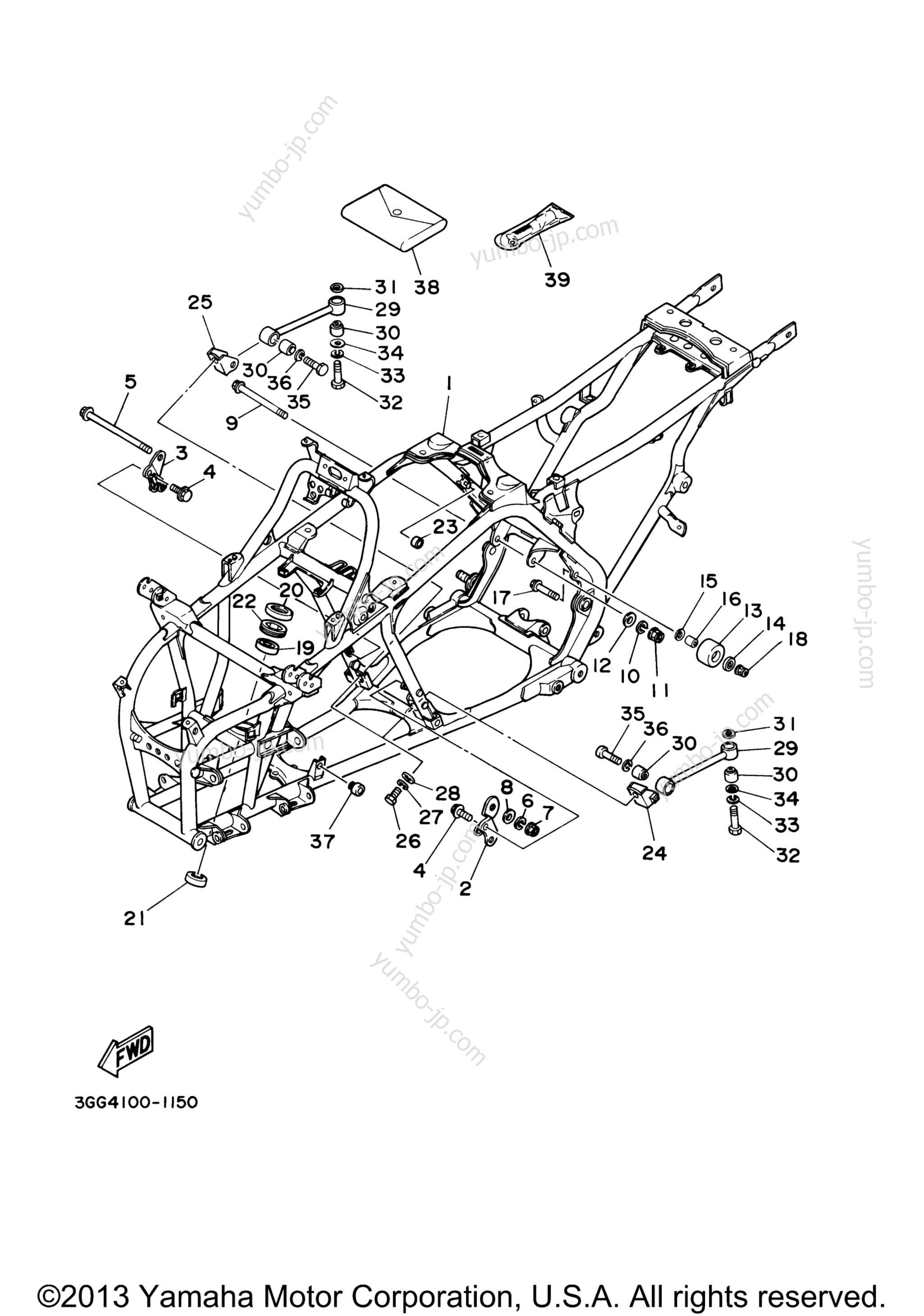 FRAME for ATVs YAMAHA BANSHEE SP (YFZ350SPV) 2006 year