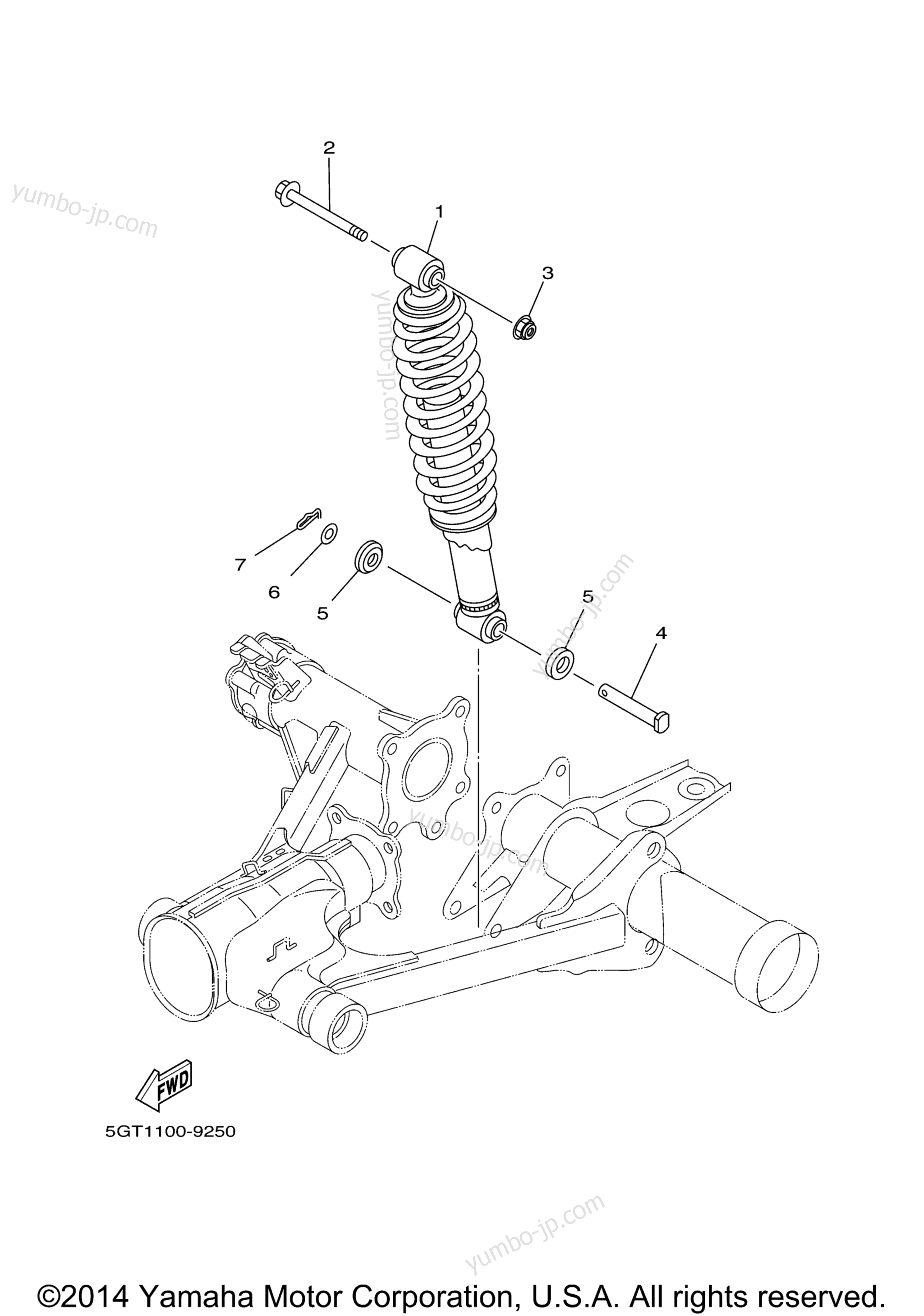 Rear Suspension for ATVs YAMAHA GRIZZLY (YFM600FMC) CA 2000 year