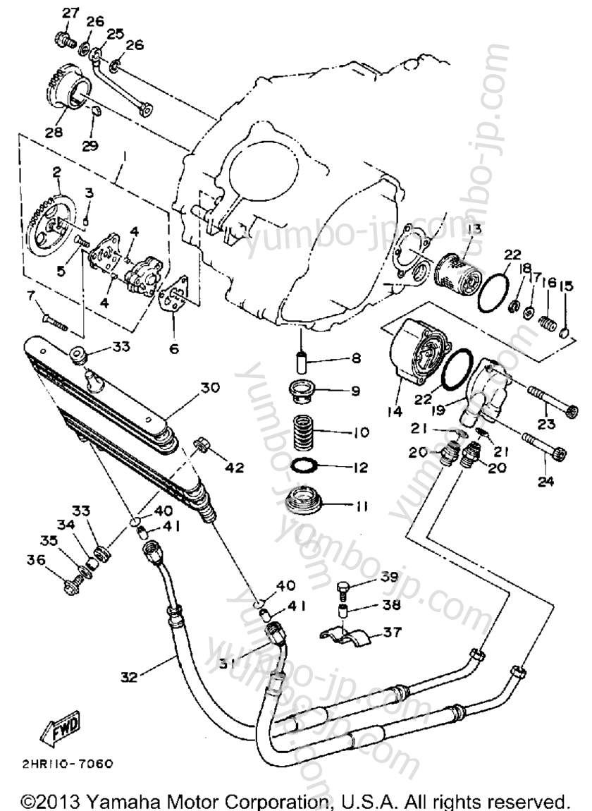 Масляный насос для квадроциклов YAMAHA BIG BEAR 4WD (YFM350FWU) 1988 г.
