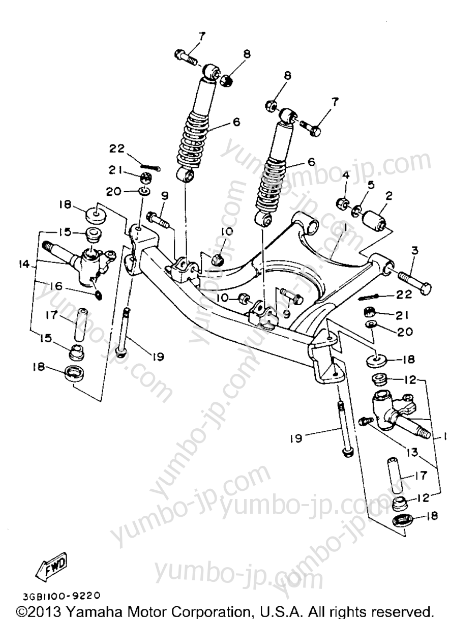 Front Suspension for ATVs YAMAHA CHAMP (YFM100W) 1989 year