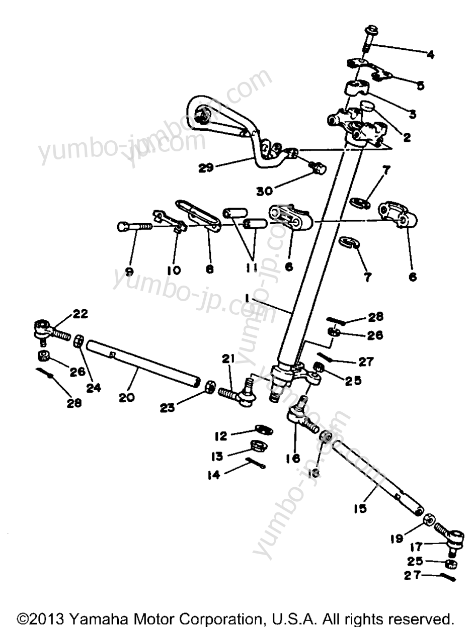 Steering для квадроциклов YAMAHA BLASTER (YFS200B_MN) 1991 г.