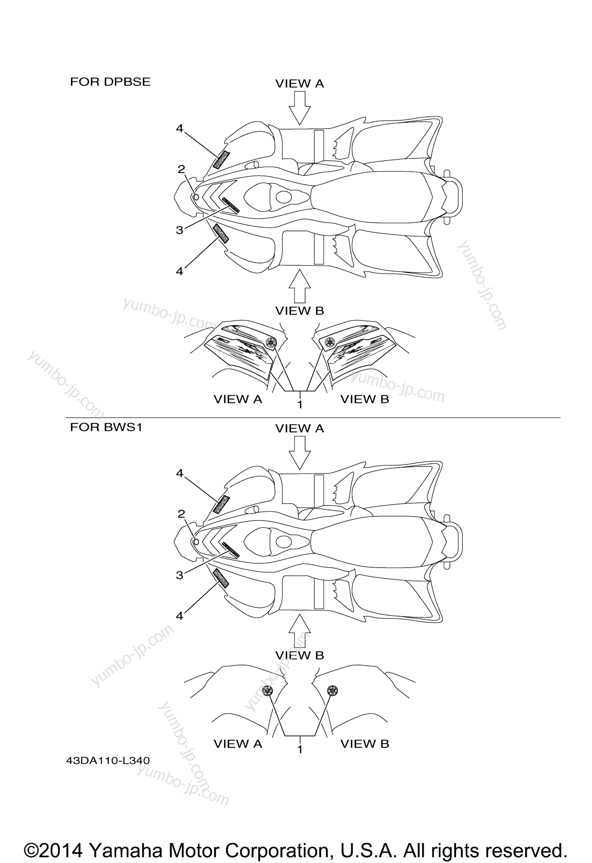 Graphics для квадроциклов YAMAHA RAPTOR 90 (YFM90RBW) 2012 г.