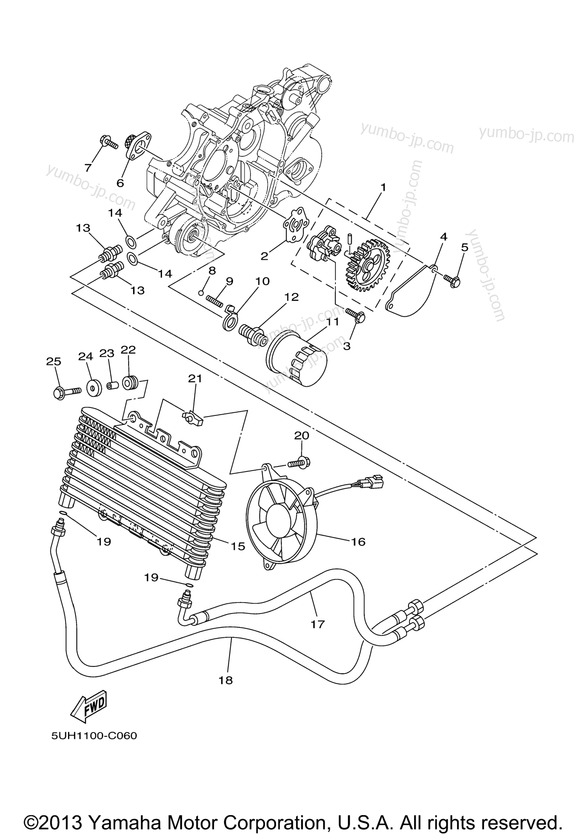 OIL PUMP for ATVs YAMAHA GRIZZLY 350 IRS HUNTER (YFM35FGIHW) 2007 year