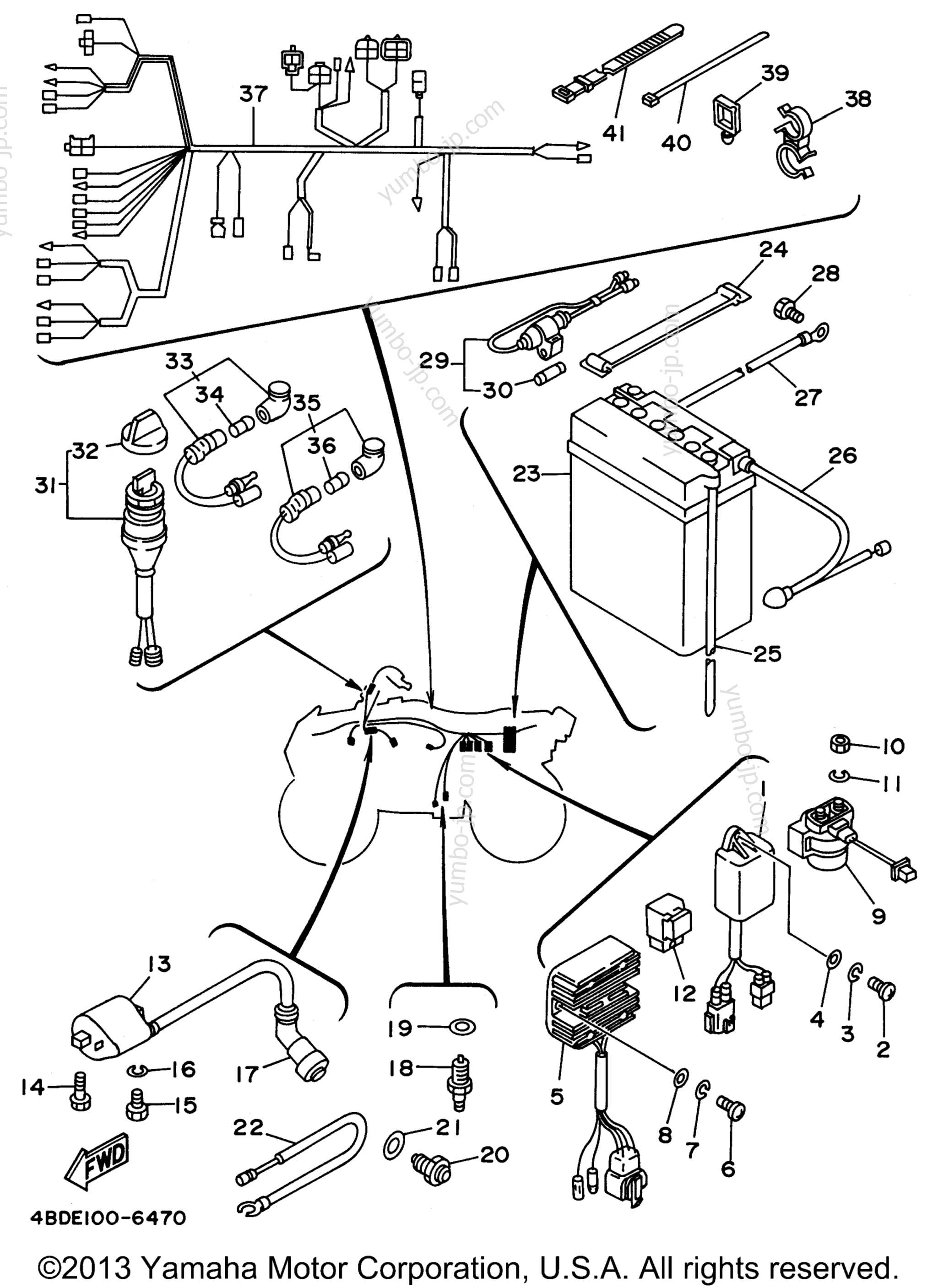 Electrical 1 для квадроциклов YAMAHA YFB250H_MN 1996 г.