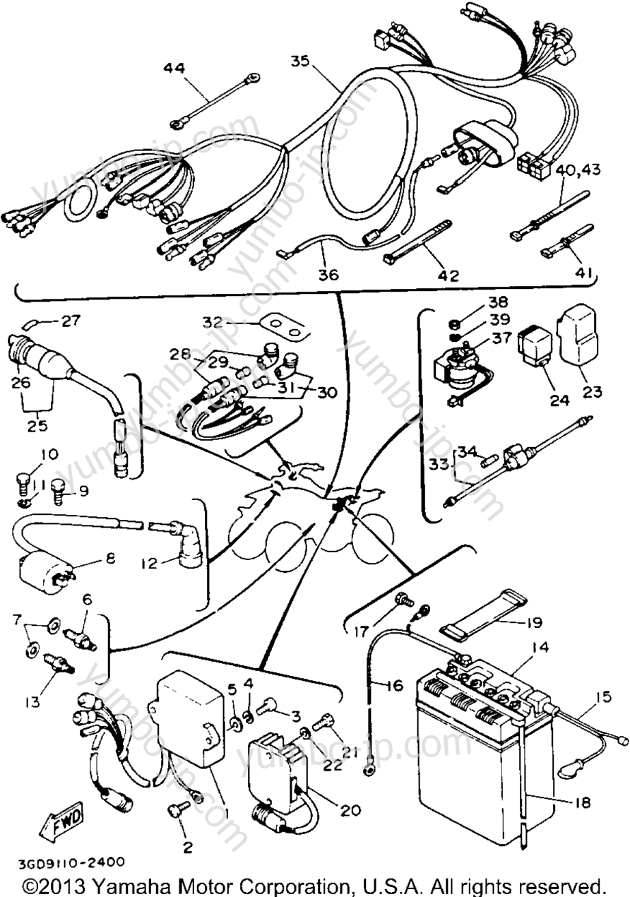Electrical 1 для квадроциклов YAMAHA WARRIOR (YFM350XE) 1993 г.