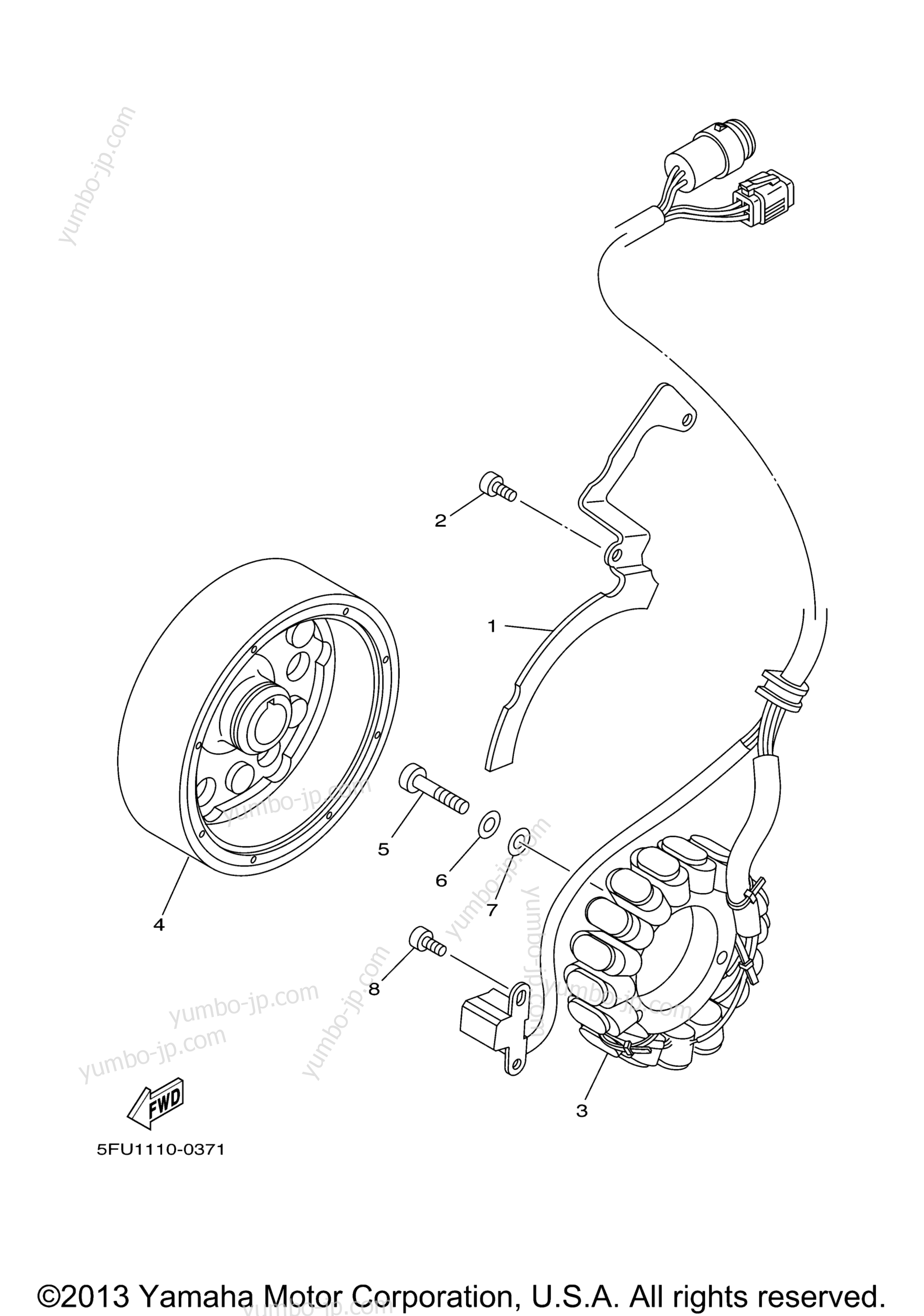 GENERATOR для квадроциклов YAMAHA BIG BEAR 2WD (YFM400M) 2000 г.