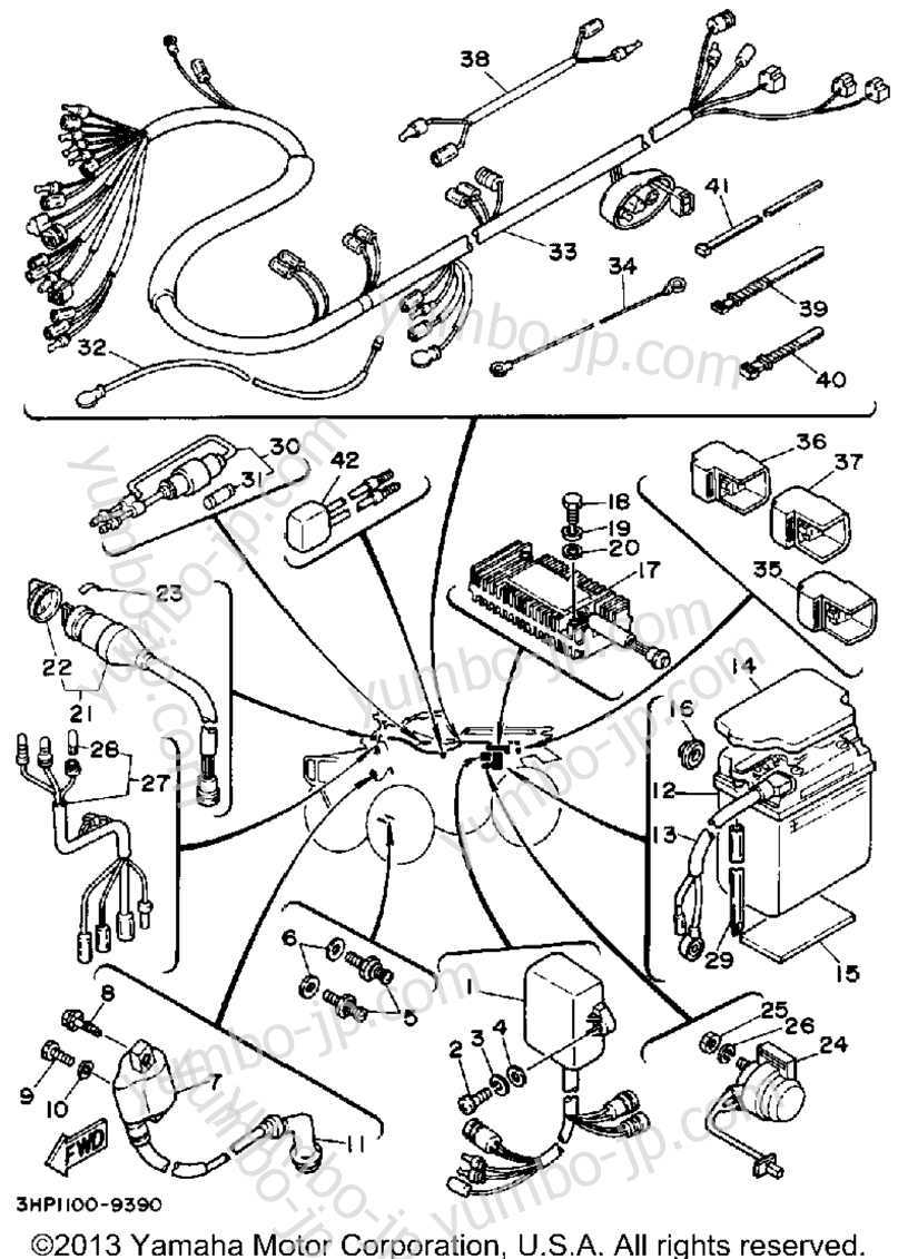 Electrical 1 for ATVs YAMAHA MOTO-4 (YFM350ERW) 1989 year
