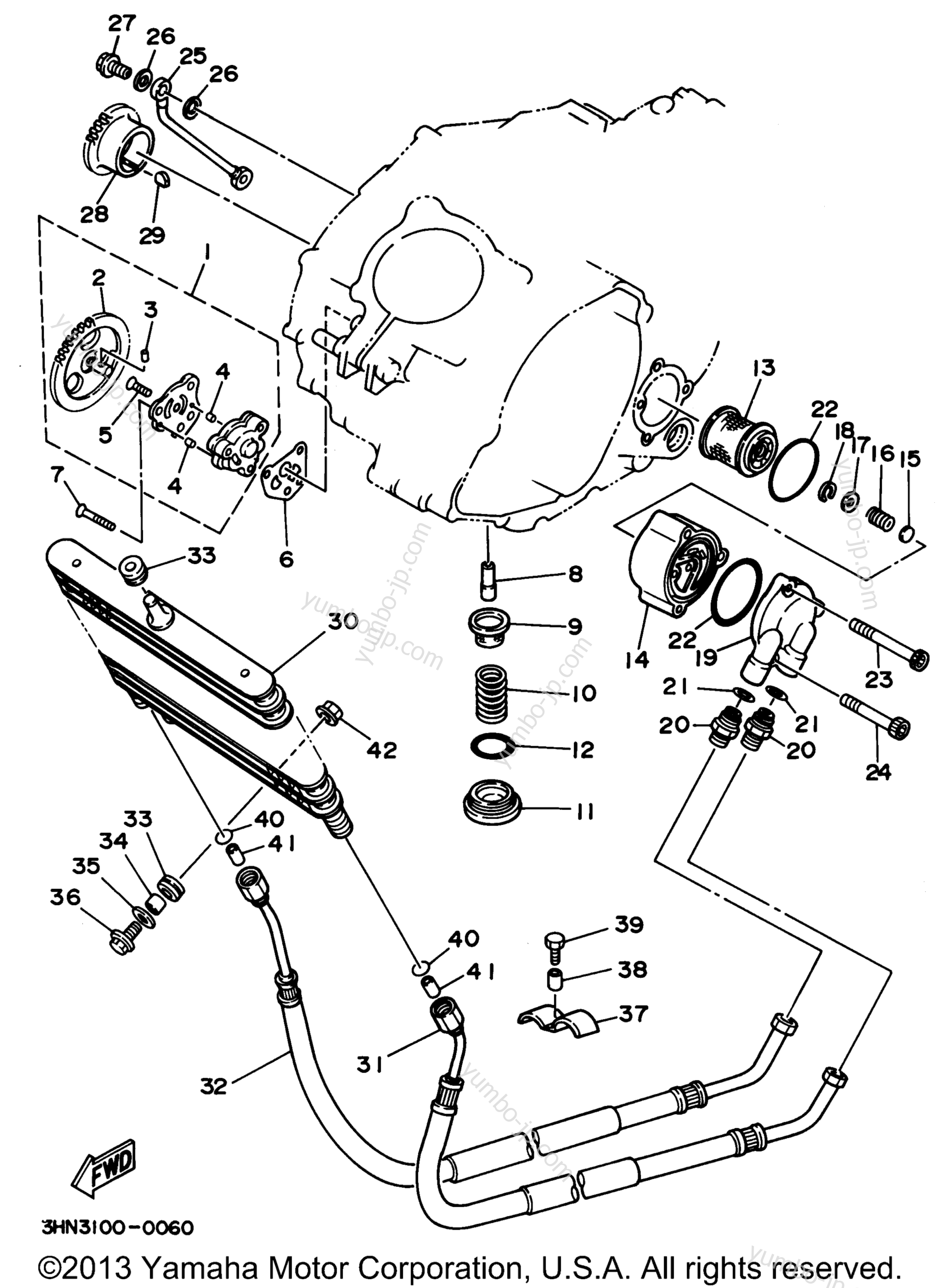 Масляный насос для квадроциклов YAMAHA BIG BEAR 4WD (YFM350FWF_) 1994 г.
