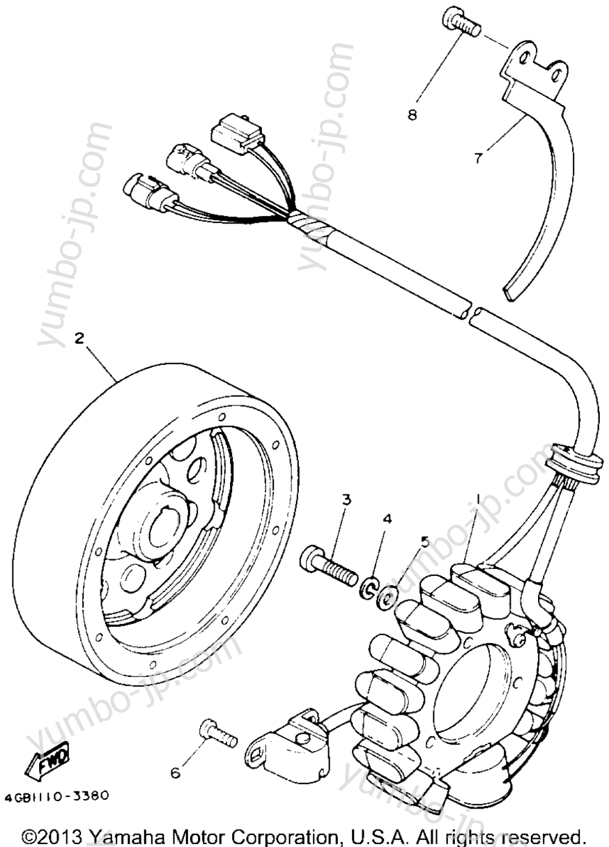 GENERATOR для квадроциклов YAMAHA KODIAK 4WD (YFM400FWE_) 1993 г.