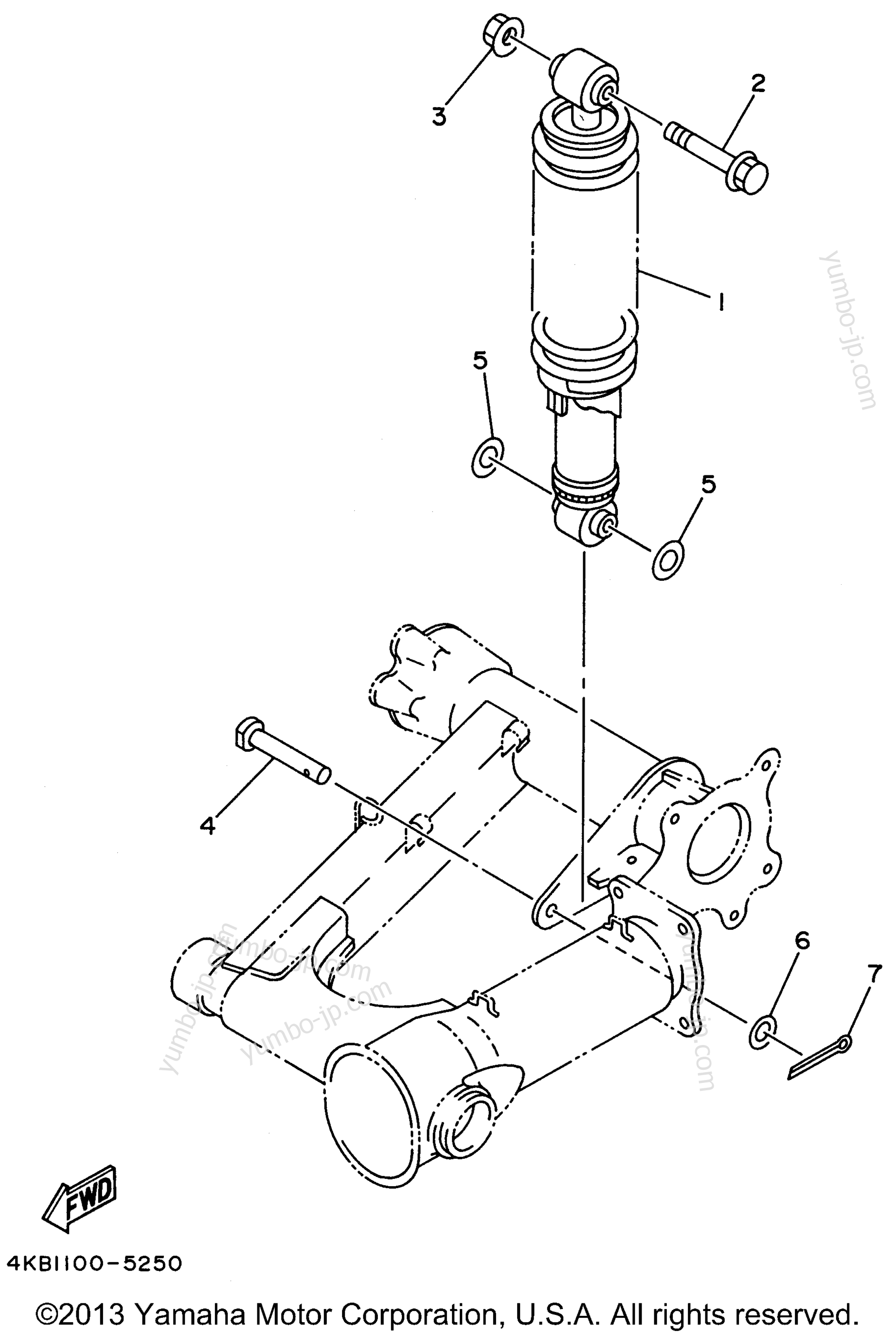 Rear Suspension для квадроциклов YAMAHA WOLVERINE 4WD (YFM350FXH) 1996 г.