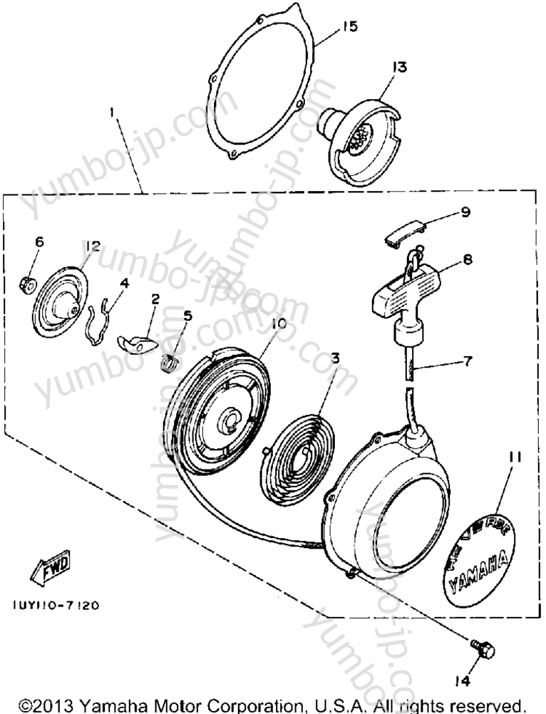 Starter Alternate Parts для квадроциклов YAMAHA WARRIOR (YFM350XA) 1990 г.