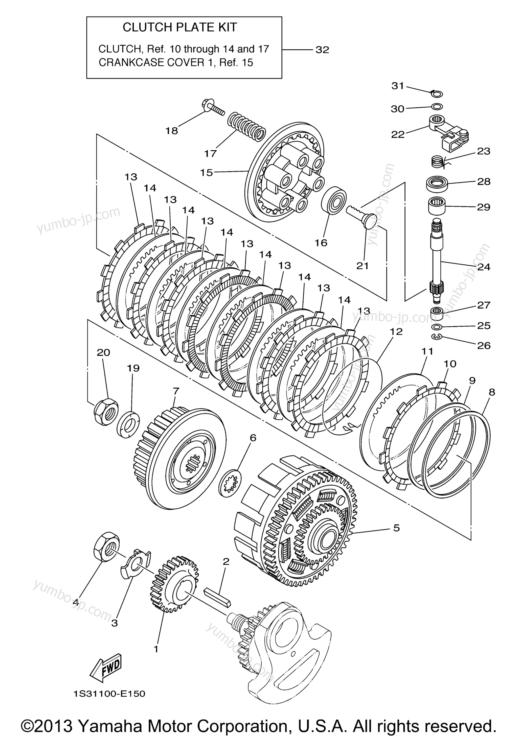 CLUTCH for ATVs YAMAHA RAPTOR 700 GYTR EDITION (YFM70RYRW) 2007 year