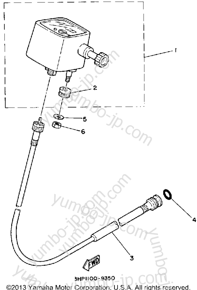 Измерительные приборы для квадроциклов YAMAHA MOTO-4 (YFM350ERA) 1990 г.