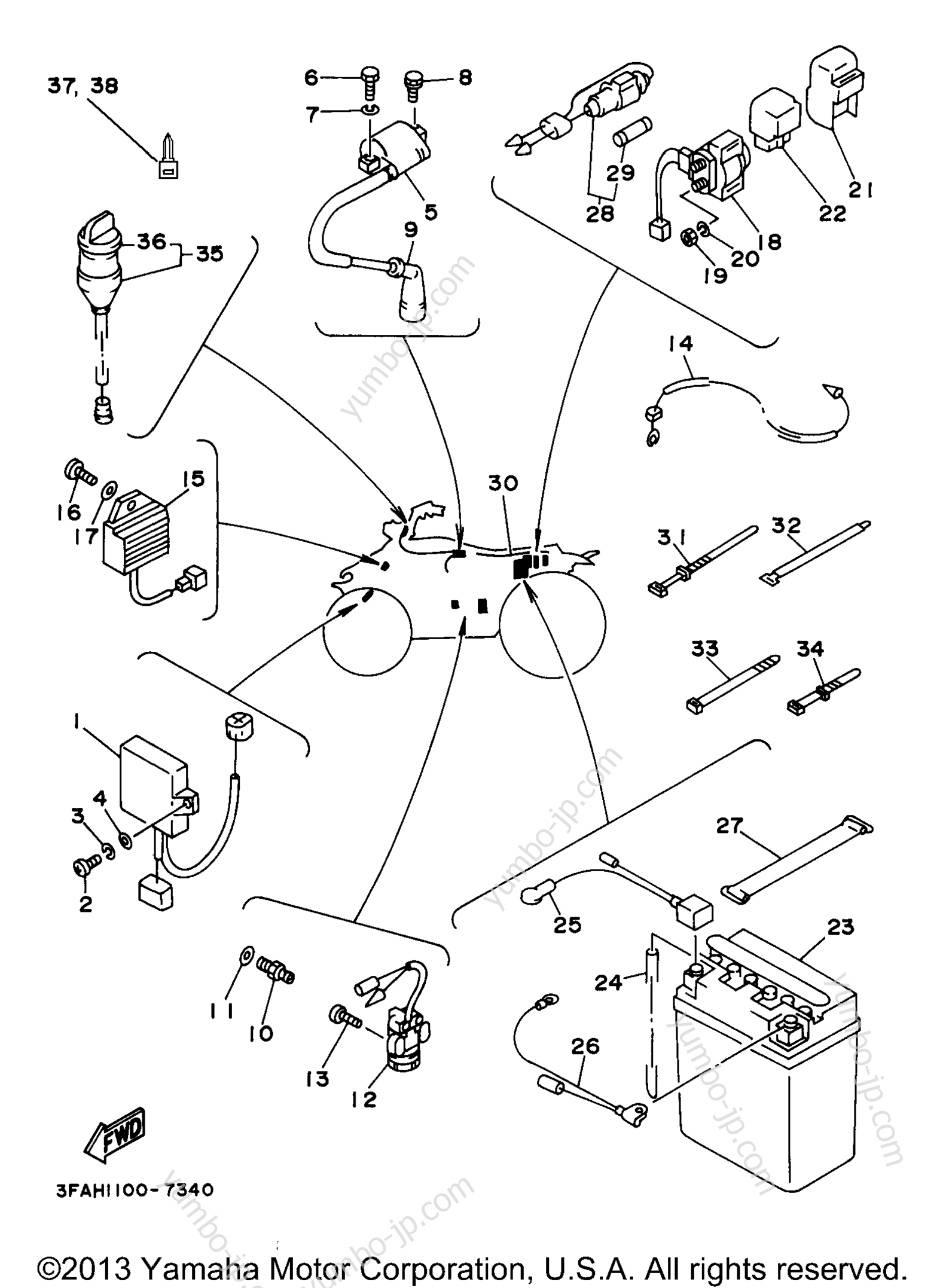 Electrical 1 для квадроциклов YAMAHA BREEZE (YFA1K) 1998 г.