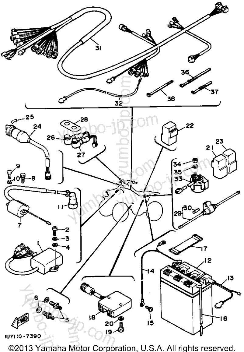 Electrical 1 для квадроциклов YAMAHA WARRIOR (YFM350XT) 1987 г.