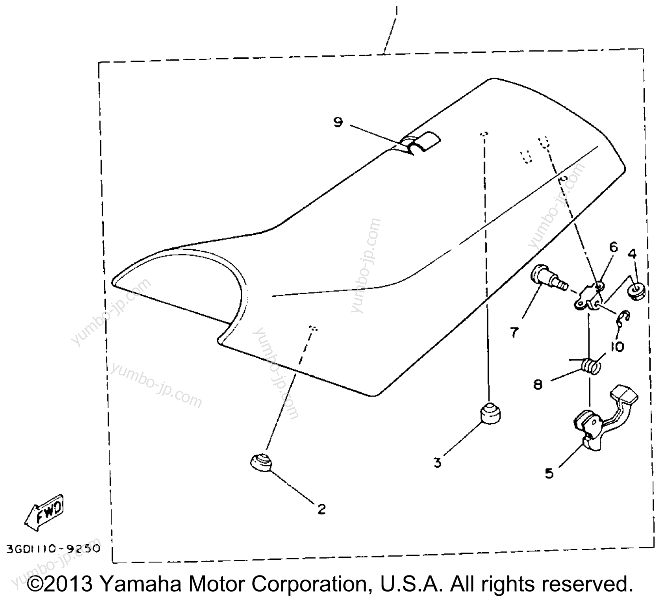 SEAT для квадроциклов YAMAHA WARRIOR (YFM350XE) 1993 г.