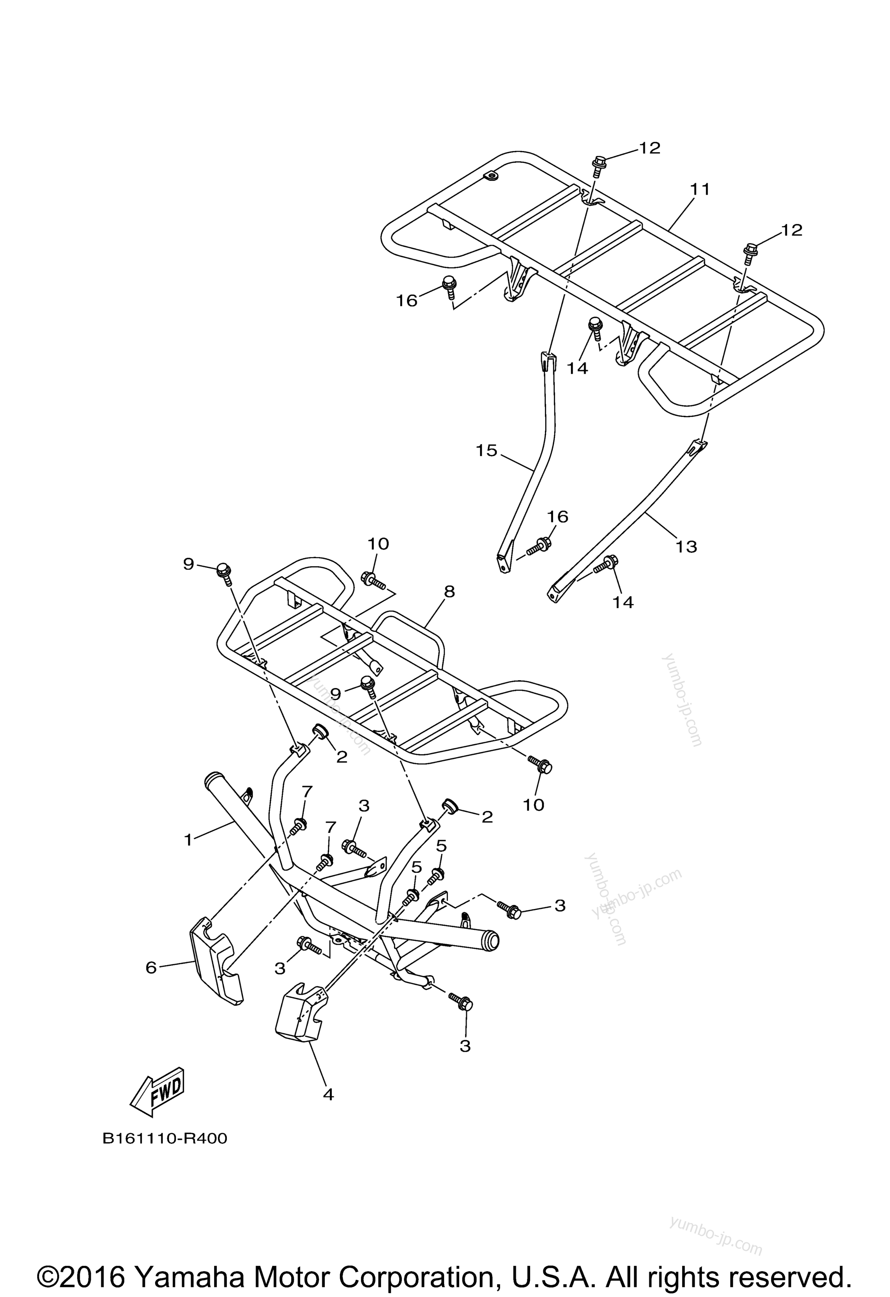 Guard for ATVs YAMAHA KODIAK 700 4WD (YFM70KDXHR) 2017 year