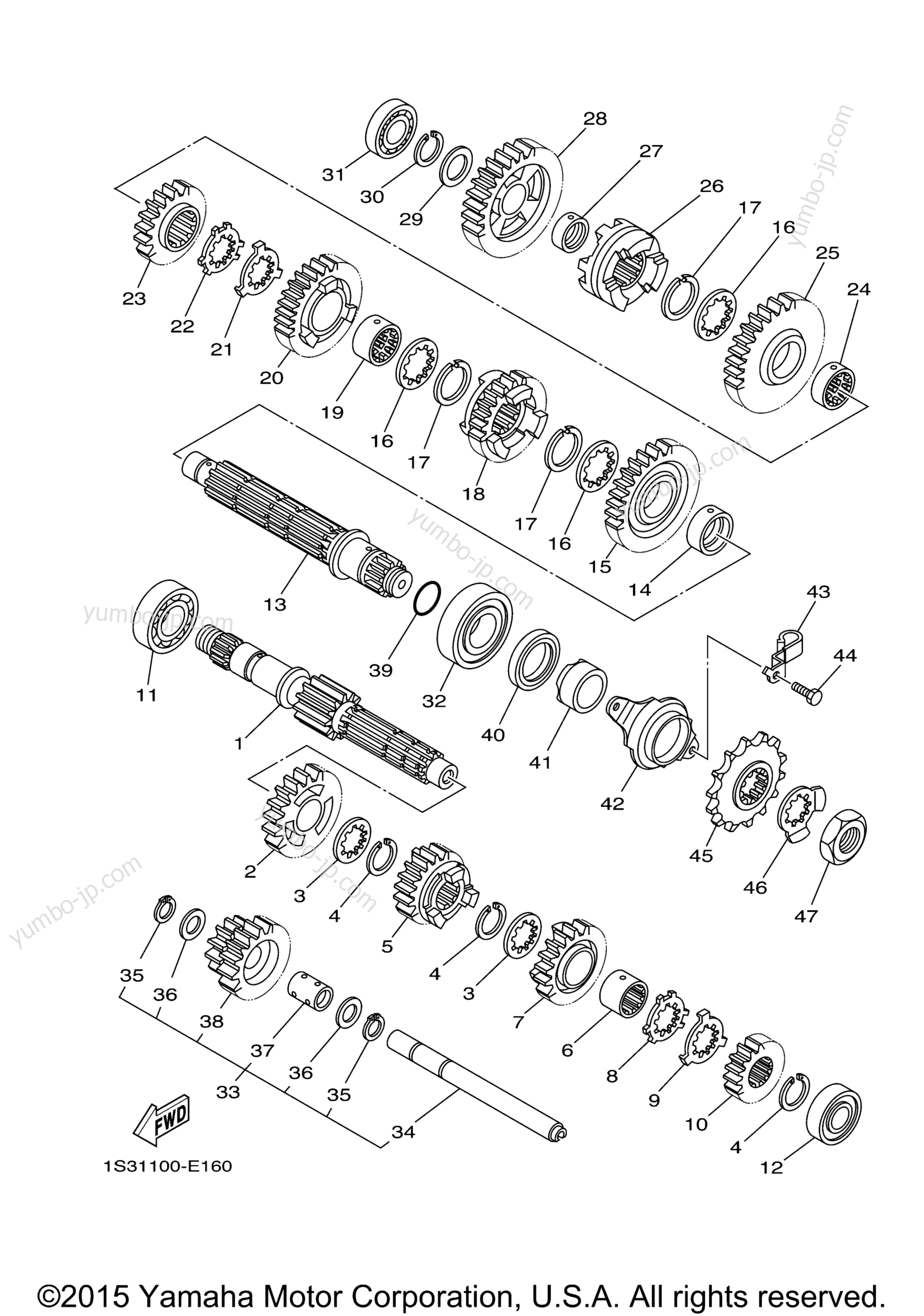 TRANSMISSION для квадроциклов YAMAHA RAPTOR 700 (YFM70RSBGL) 2016 г.