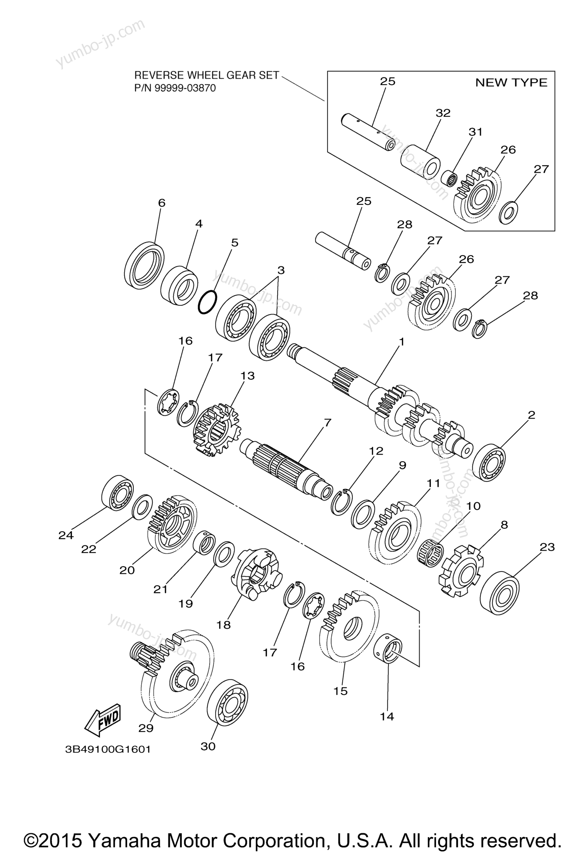 TRANSMISSION for ATVs YAMAHA GRIZZLY 700 EPS HUNTER (YFM7FGPHX) 2008 year