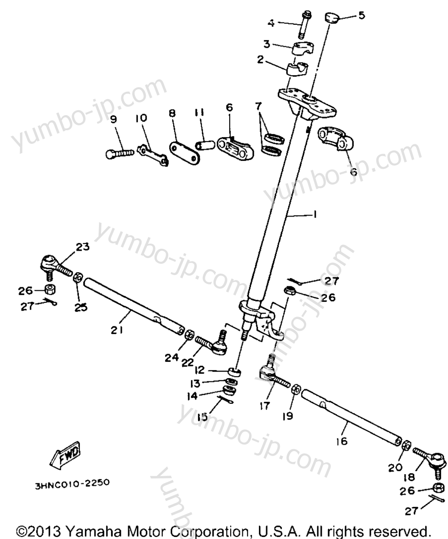 Steering для квадроциклов YAMAHA BIG BEAR 4WD (YFM350FWE_) 1993 г.