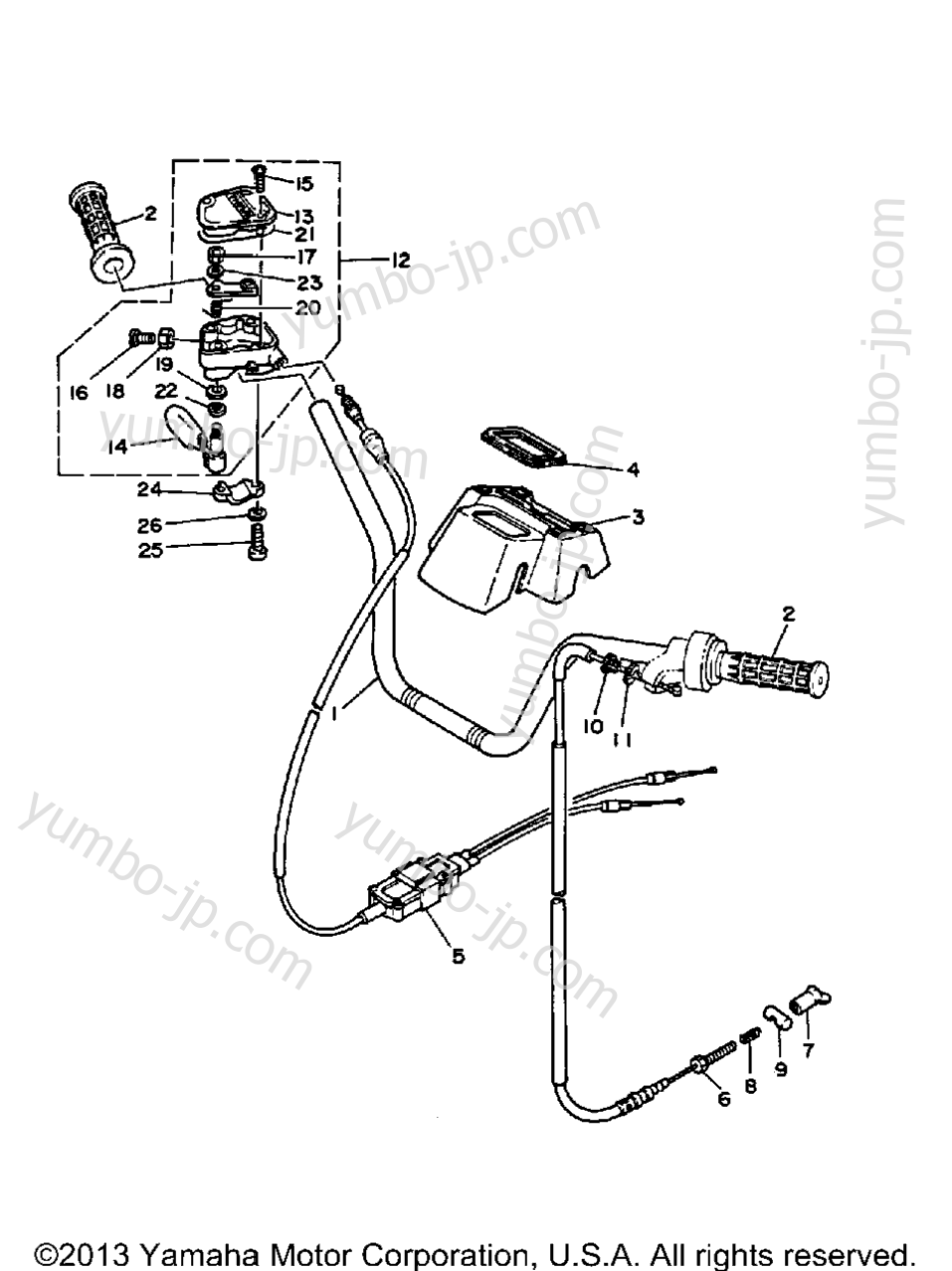Hanblebar - Cable для квадроциклов YAMAHA BIG BEAR 4WD (YFM350FWB_) 1991 г.