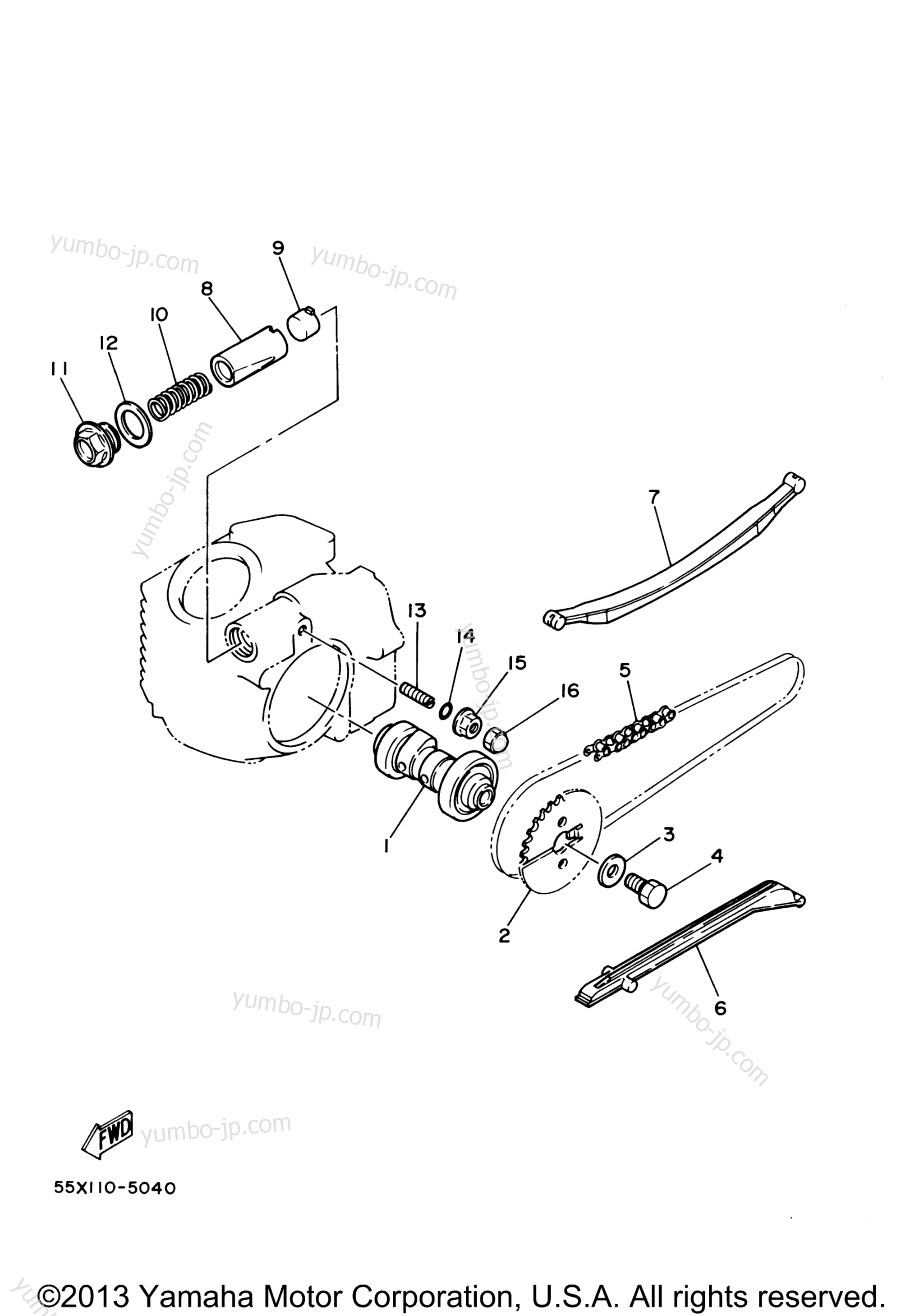 Camshaft Chain for ATVs YAMAHA GRIZZLY 80 (YFM80GT) 2005 year