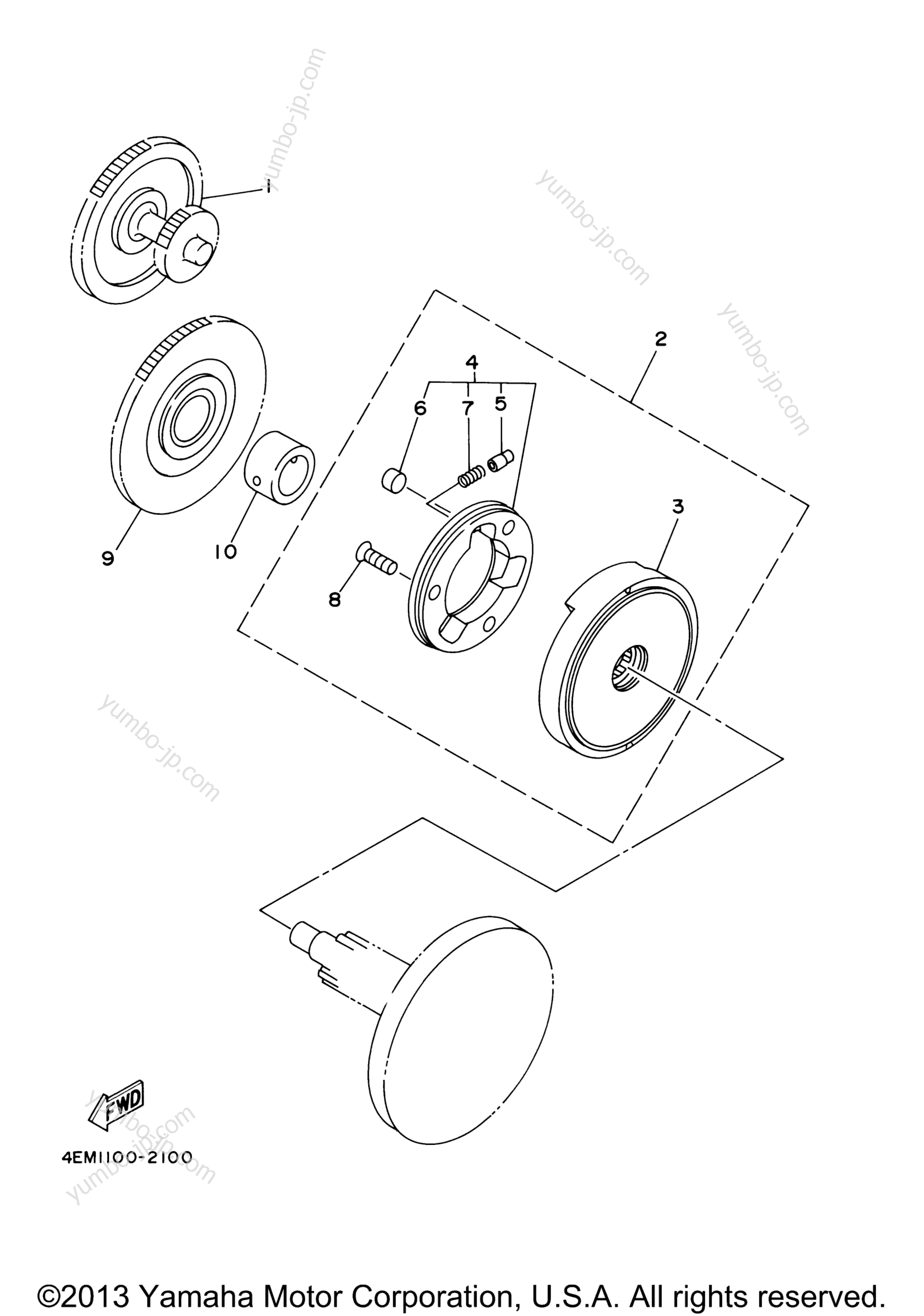 STARTER CLUTCH для квадроциклов YAMAHA RAPTOR 80 (YFM80RT) 2005 г.