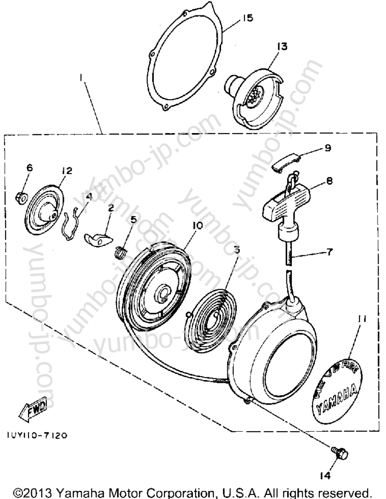 Starter Alternate Parts для квадроциклов YAMAHA WARRIOR (YFM350XD_M) 1992 г.