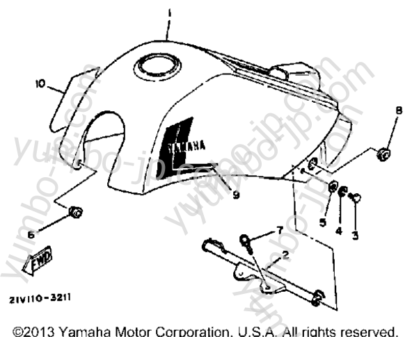 SIDE COVER for ATVs YAMAHA YTM200EL 1984 year