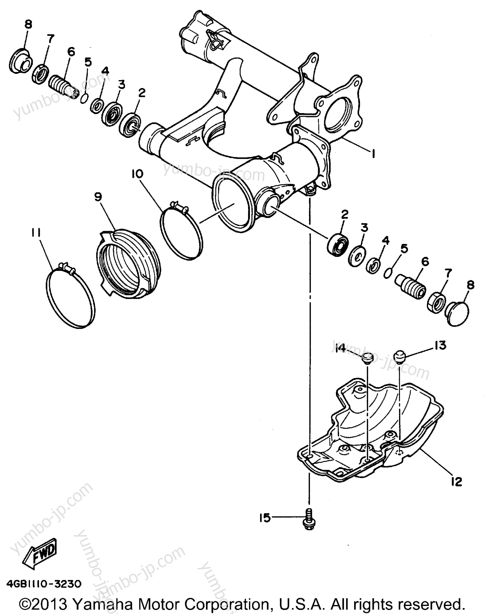 Rear Arm - Suspension для квадроциклов YAMAHA KODIAK 4WD (YFM400FWF_) 1994 г.